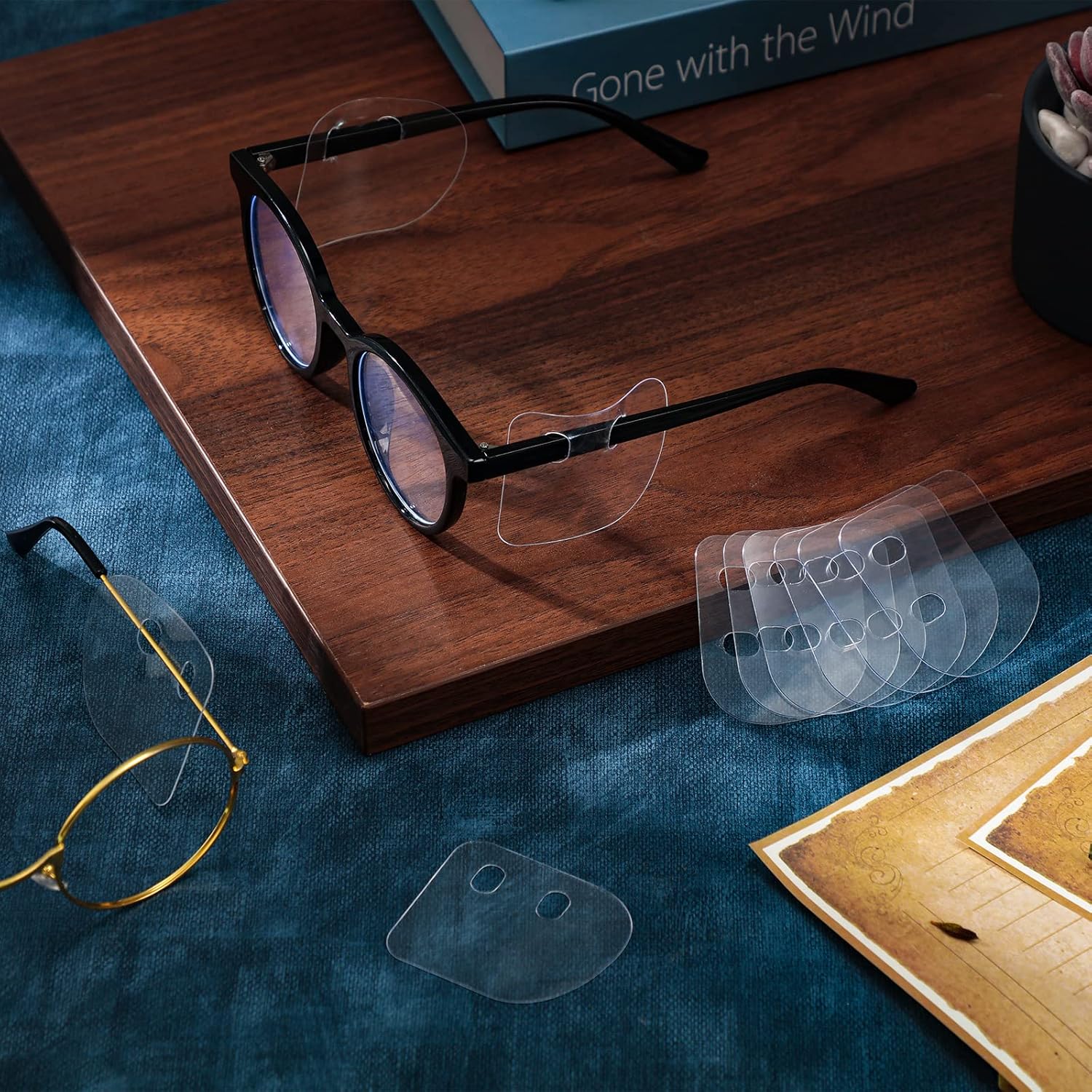 Oudain Gafas de seguridad transparentes protectores laterales de plástico para gafas graduadas, protectores laterales deslizantes para la mayoría de