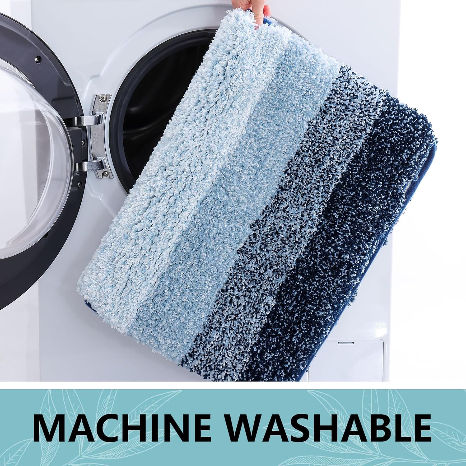 Arotive Tapetes de baño de microfibra, peludos, suaves y absorbentes, antideslizantes, de felpa gruesa, lavables a máquina, para baño, bañera y