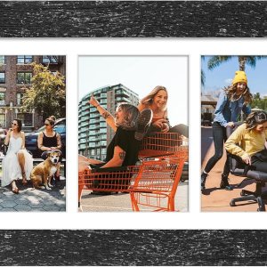 Gaevuian Portarretratos de 8 x 16 pulgadas, marco de fotos de 3 aperturas, collage de 5 x 7 pulgadas, marco de fotos múltiples con paspartú, Gaevuian Portarretratos de 8 x 16 pulgadas, marco de fotos de 3 aperturas, collage de 5 x 7 pulgadas, marco de fotos múltiples con paspartú,