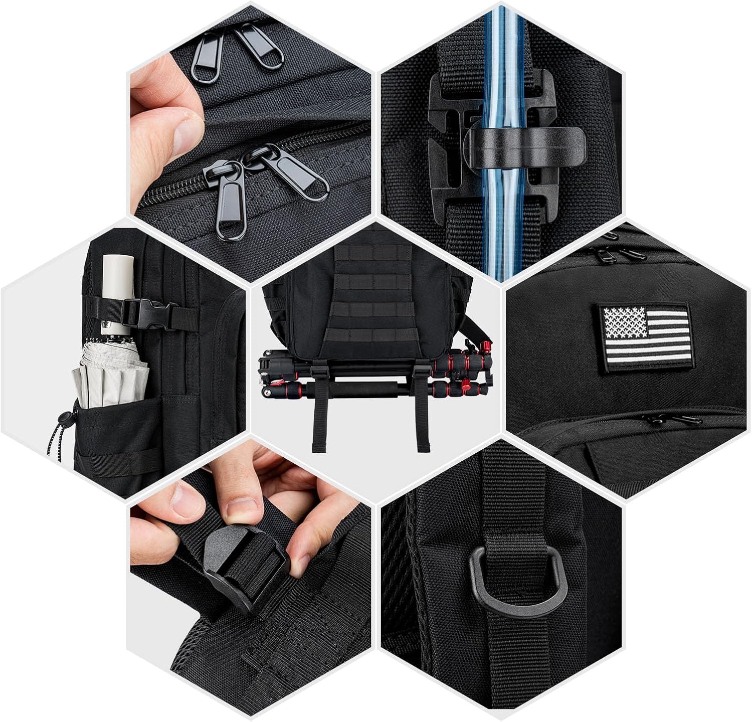 CVLIFE Mochila táctica militar, mochila militar de 40 L para hombres y mujeres, BA, Hombres