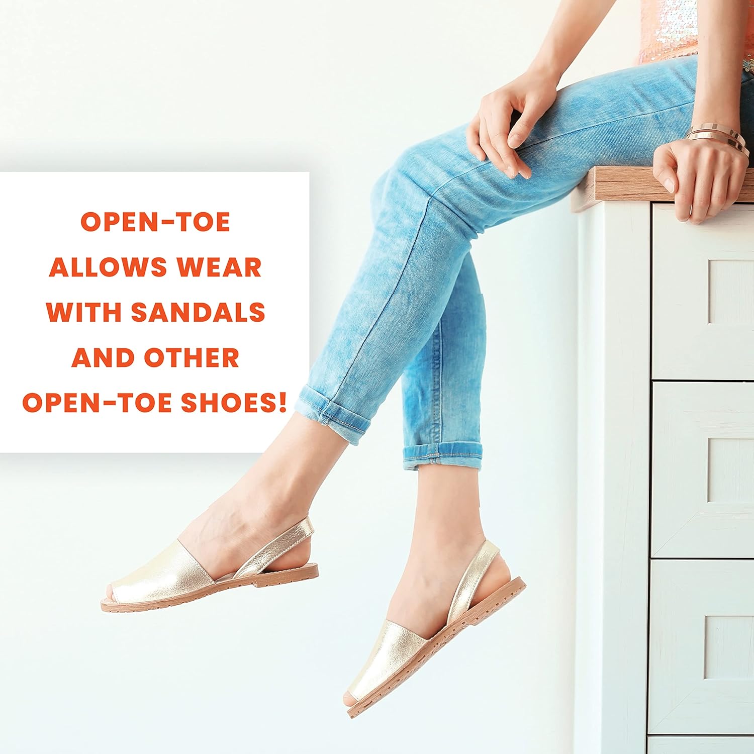 Therafirm Ease Open-Toe – Medias de compresión suaves de 15-20mmHg