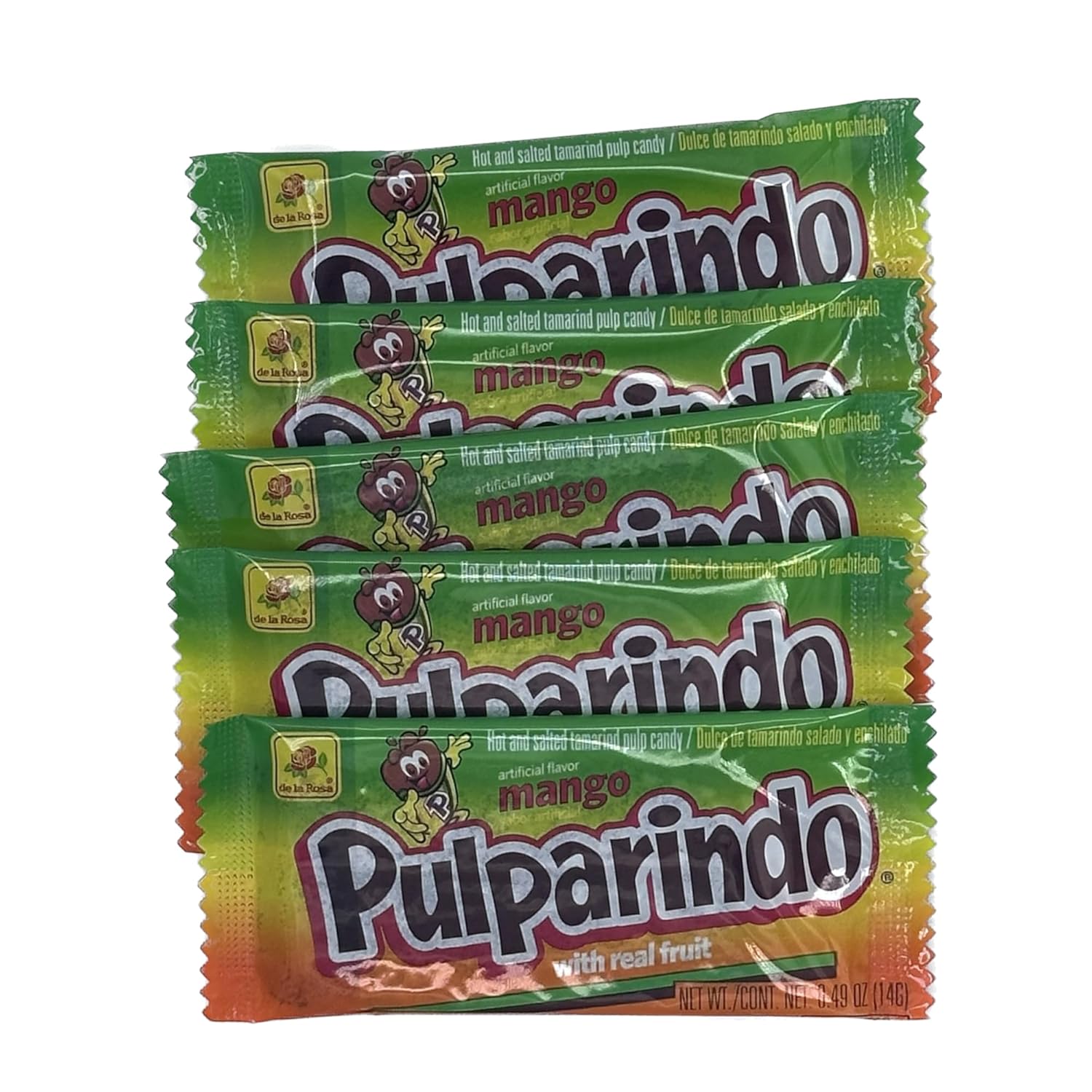 Pulparindo – Paquete variado de dulces mexicanos sabor a frutas originales, mango, sandía, extra picante 20 unidades en total, 5 de cada sabor y