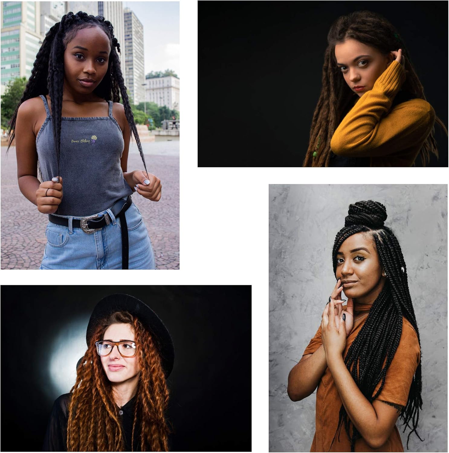 Juego de 5 herramientas para rastas que incluye 3 rastas de ganchillo, 1 gancho, 2 ganchos, 3 ganchos, 3 ganchos, aguja de tejer el cabello, 2