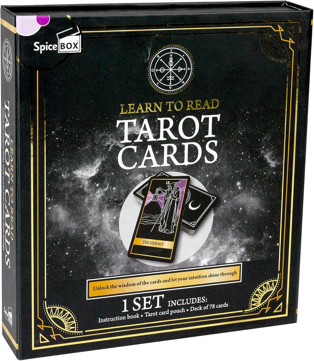 Gift Box Juego de cartas de tarot de SpiceBox desbloquea la sabiduría de las edades y descubre tu destino