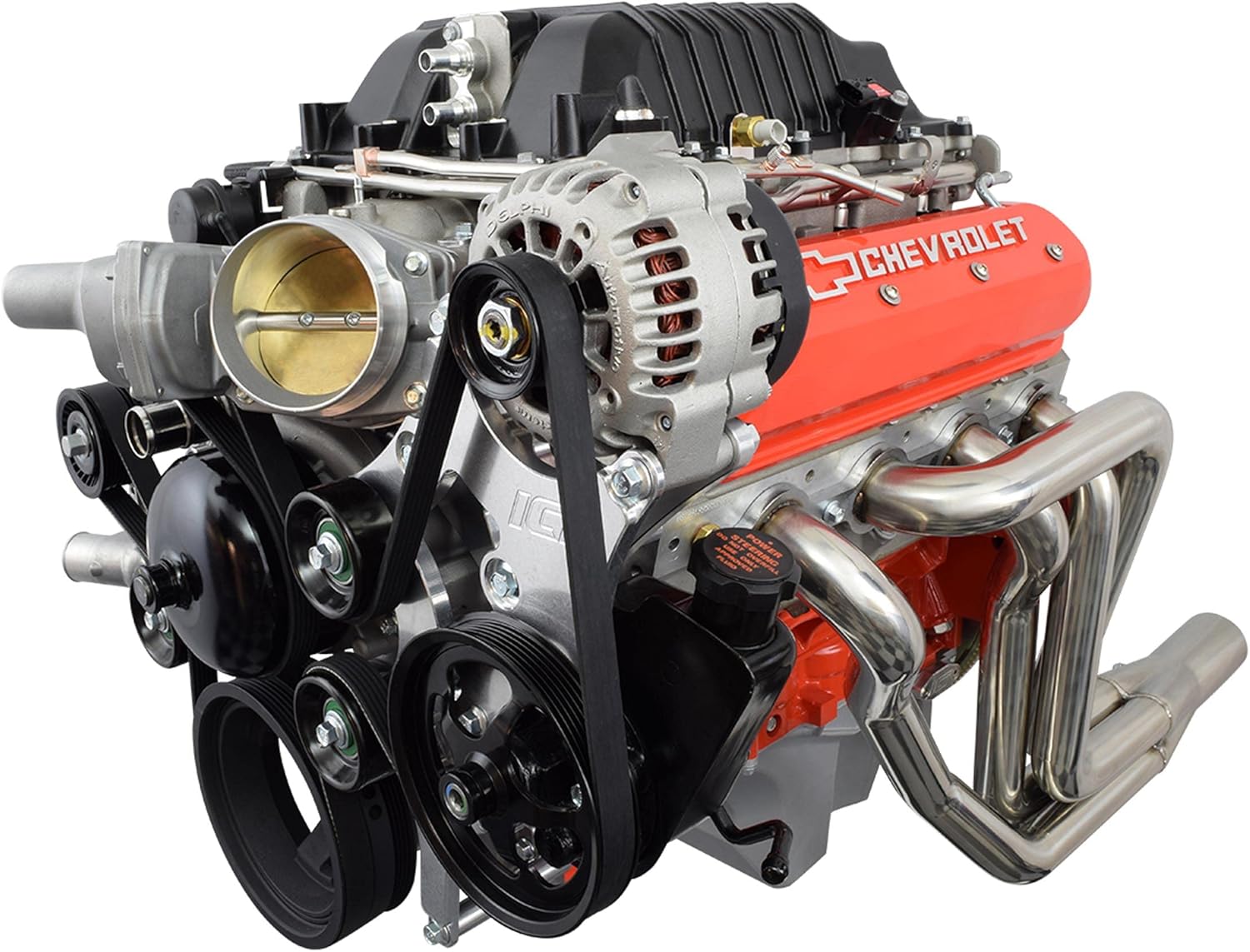 ICT Billet LS Truck LSA Supercharger Swap 6 Rib Alternador y Kit de soporte de dirección asistida 551787A-3