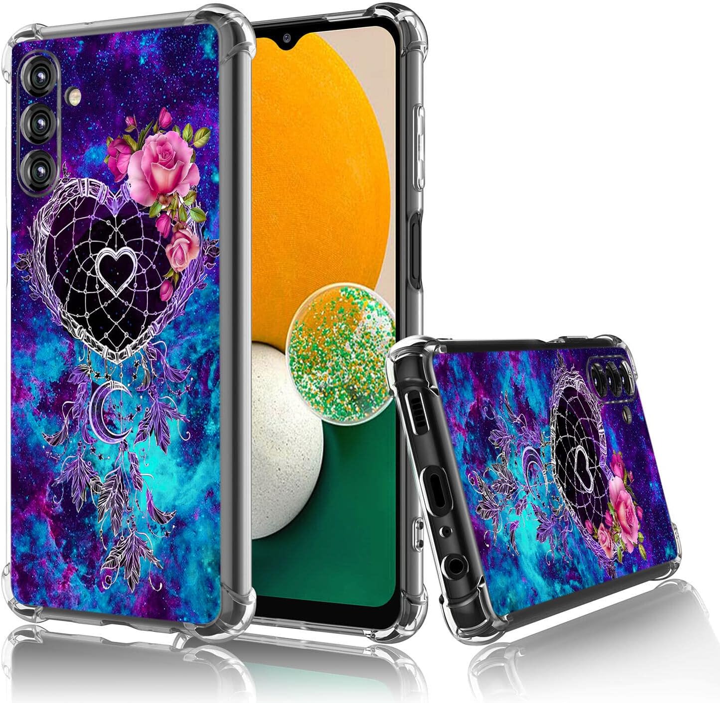 Funda para Galaxy A14 5G, atrapasueños con protección contra caídas espaciales, a prueba de golpes, TPU de cuerpo completo, resistente a los