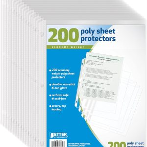 Protectores de hojas mejores productos de oficina 200piezas Protectores de hojas mejores productos de oficina 200piezas