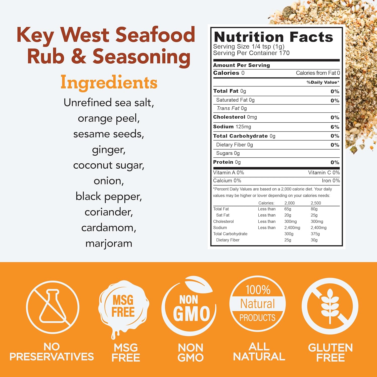s.a.l.t. sisters Key West Seafood Rub & Seasoning – Base de condimento para barbacoa seca y húmeda – Mezcla de hierbas y especias perfecta para