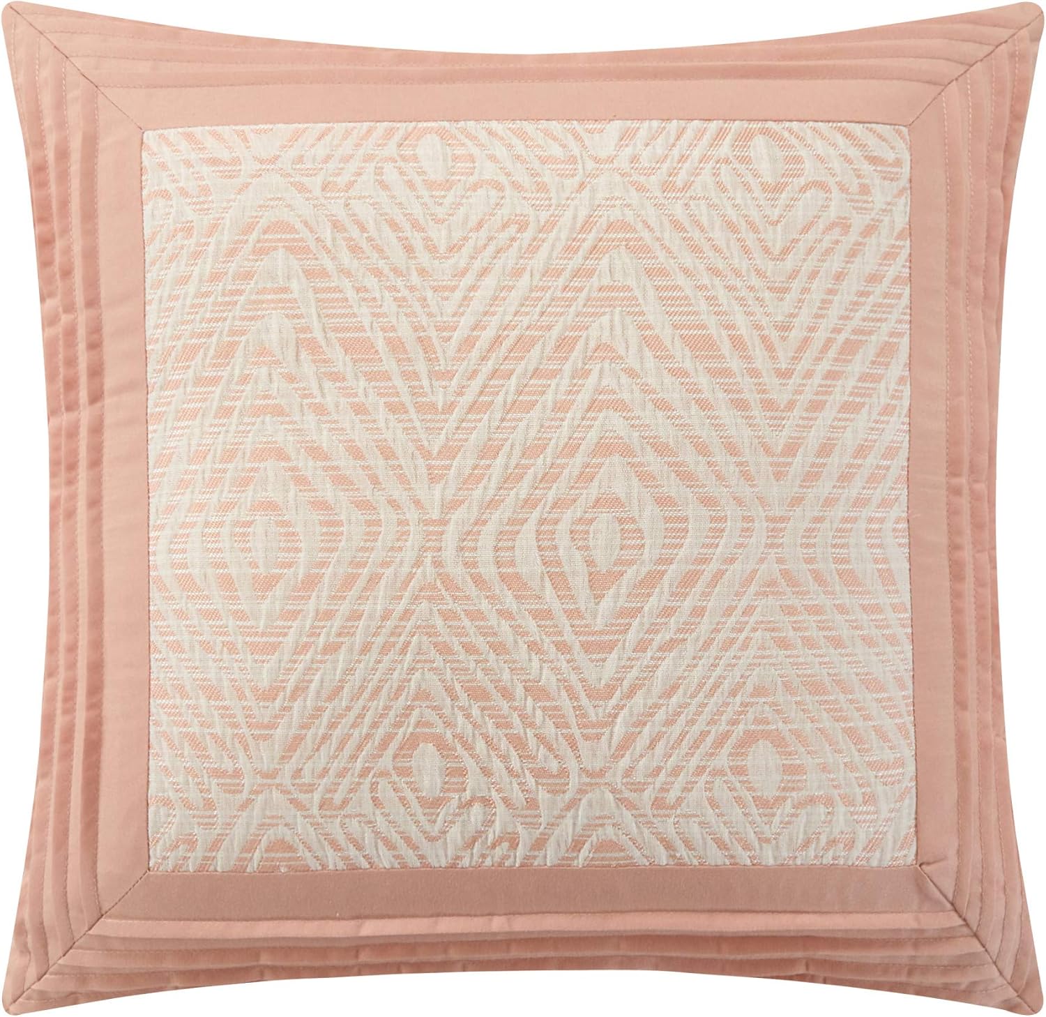 Chic Home Imani – Juego de edredón de 6 piezas jacquard con patrón geométrico de diamantes con diseño de bloques de color, fundas de almohada
