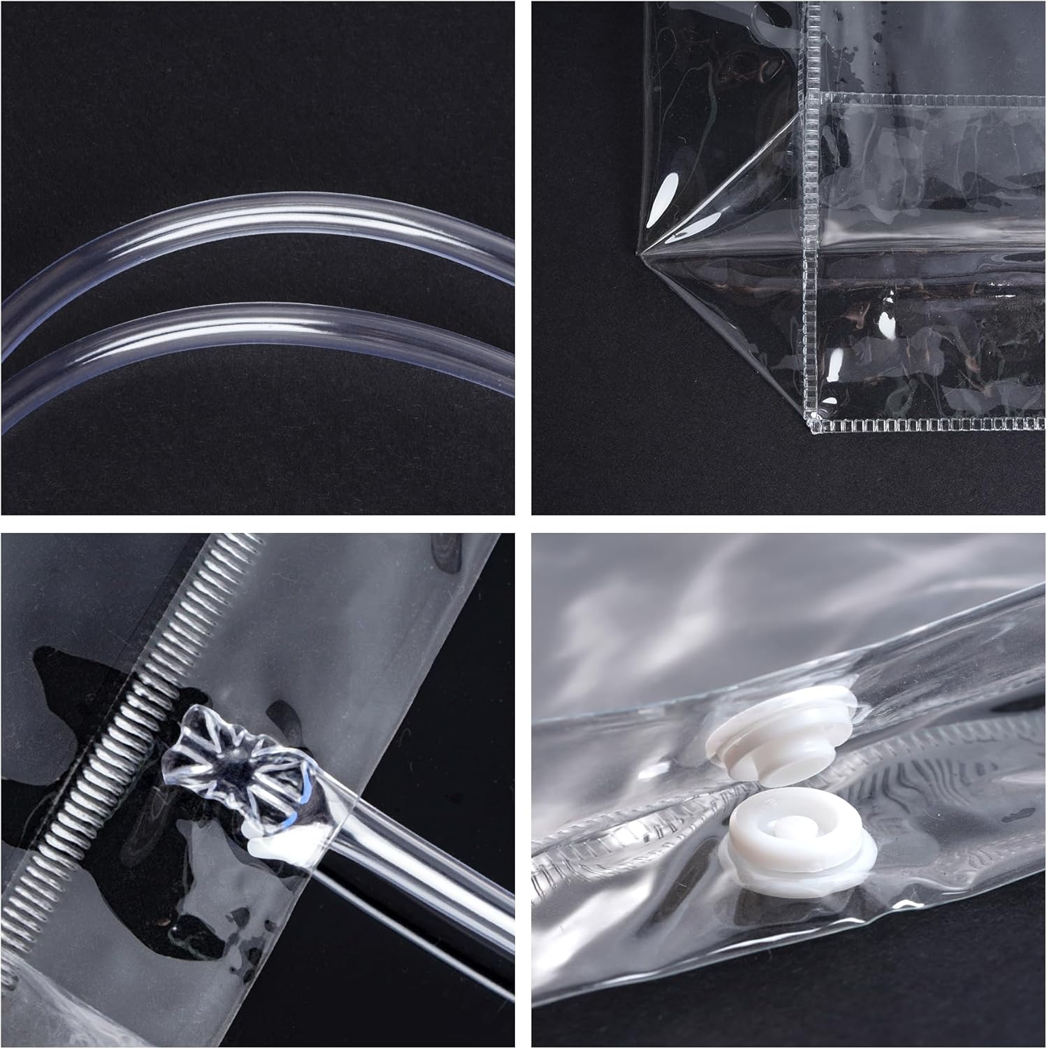 25 bolsas de regalo de PVC transparente con asas, pequeñas bolsas de plástico transparentes, bolsas de compras reutilizables para bolsas de dulces