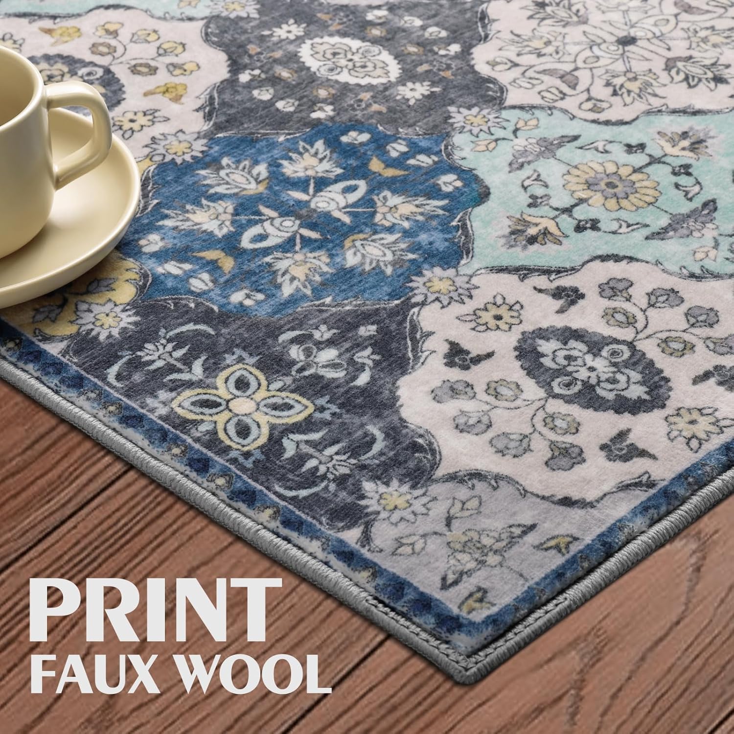 Alfombra de pasillo lavable antideslizante de 2’6×8′ para pasillos, alfombra de pasillo vintage envejecida con parte trasera de goma para entrada,