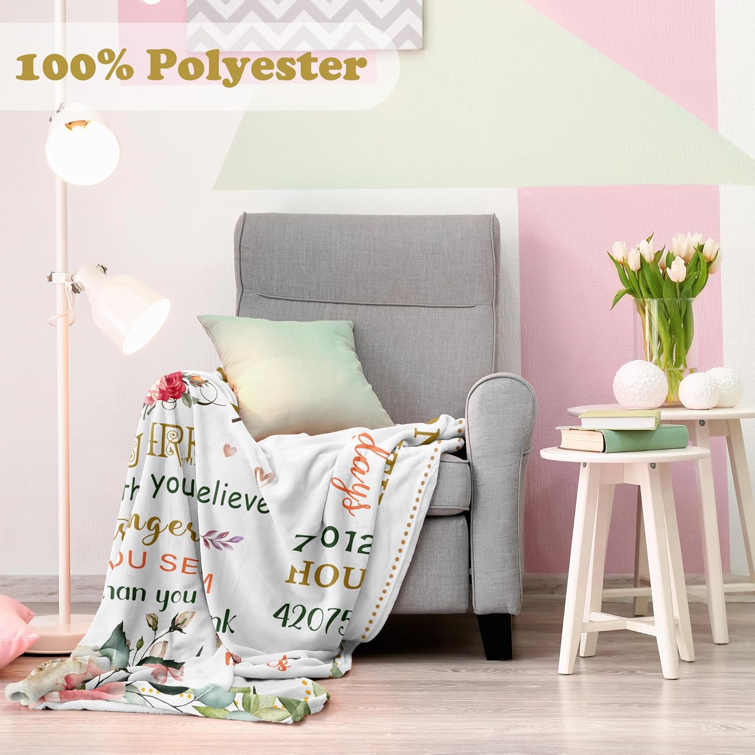 Regalos de cumpleaños número 80 para mujereshombres, manta de 60 x 50 pulgadas, regalos de cumpleaños de 80 años para mujeres, decoraciones de
