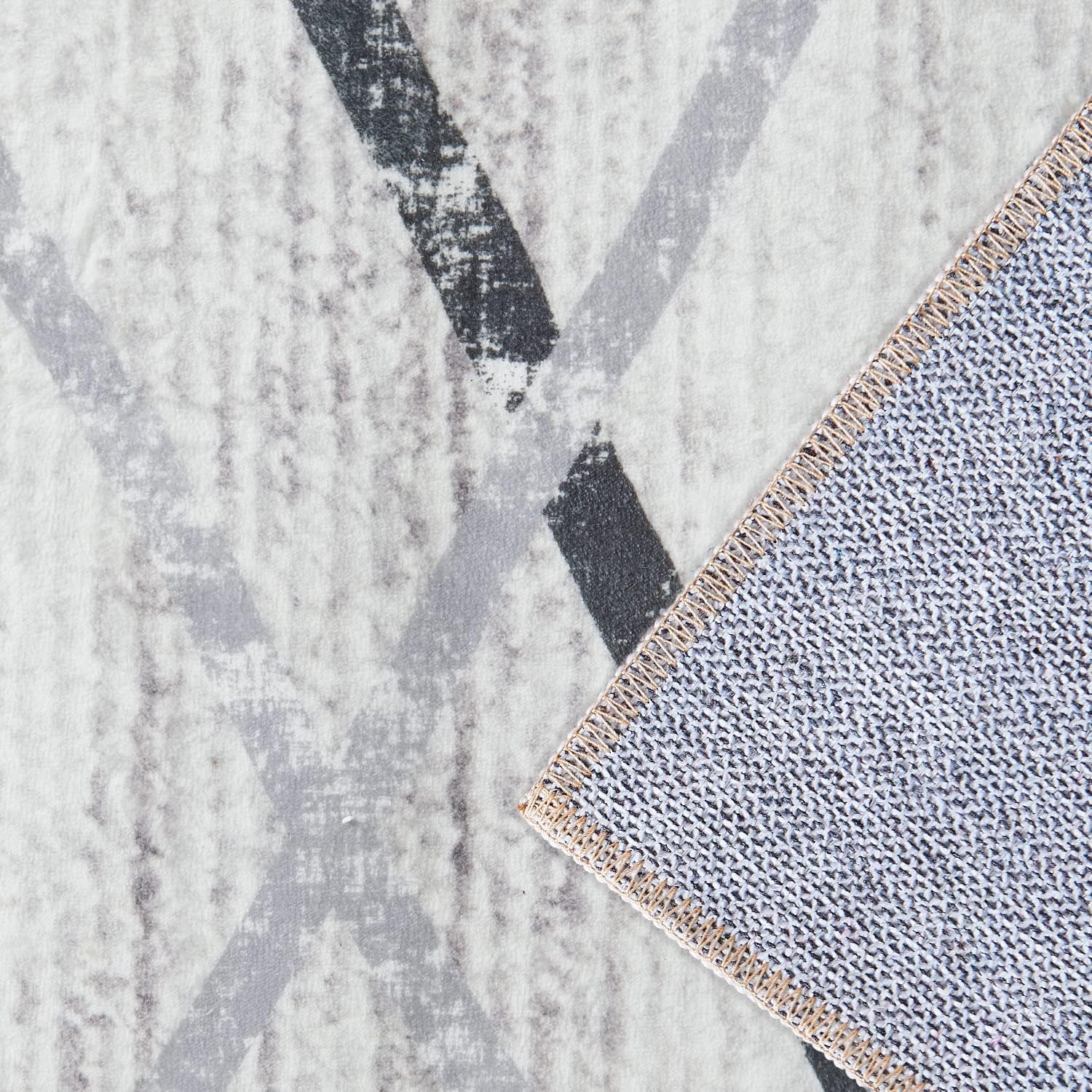 jinchan Alfombra de pasillo lavable de 2 x 5 pies, alfombra marroquí, gris, delgada, moderna, geométrica, suave, antideslizante, para interiores,