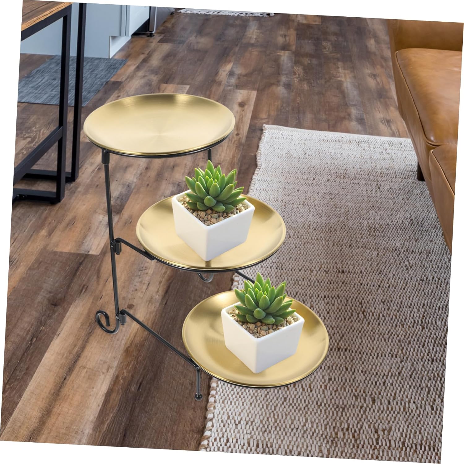 1 soporte para macetas de 3 niveles para plantas de interior, soporte de metal para plantas de interior, soporte de alambre para macetas, macetas