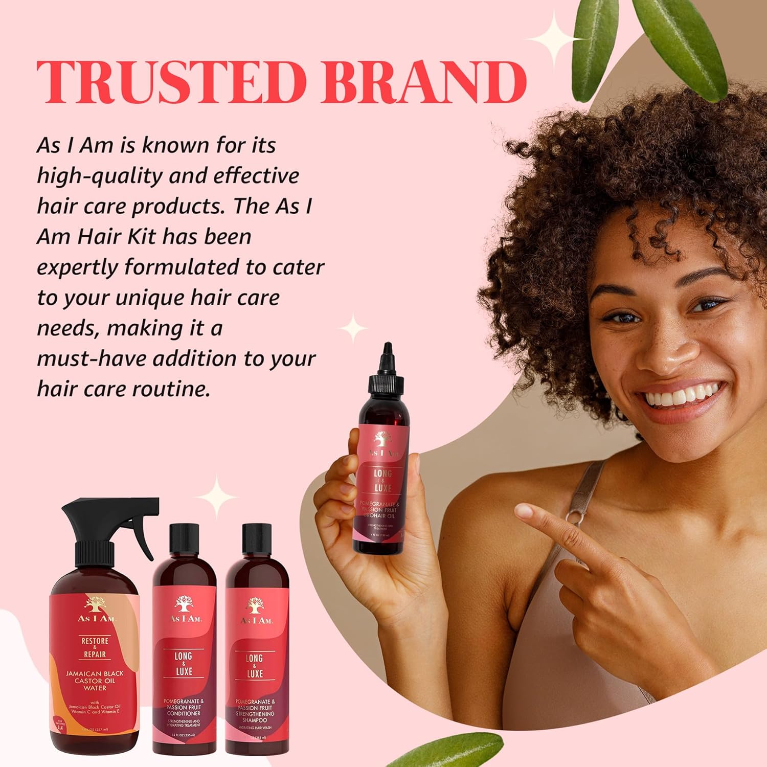 Juego de champú y acondicionador Gro Hair Oil y aceite de ricino negro jamaicano productos para el cabello para mujeres, 4 paquetes incluye