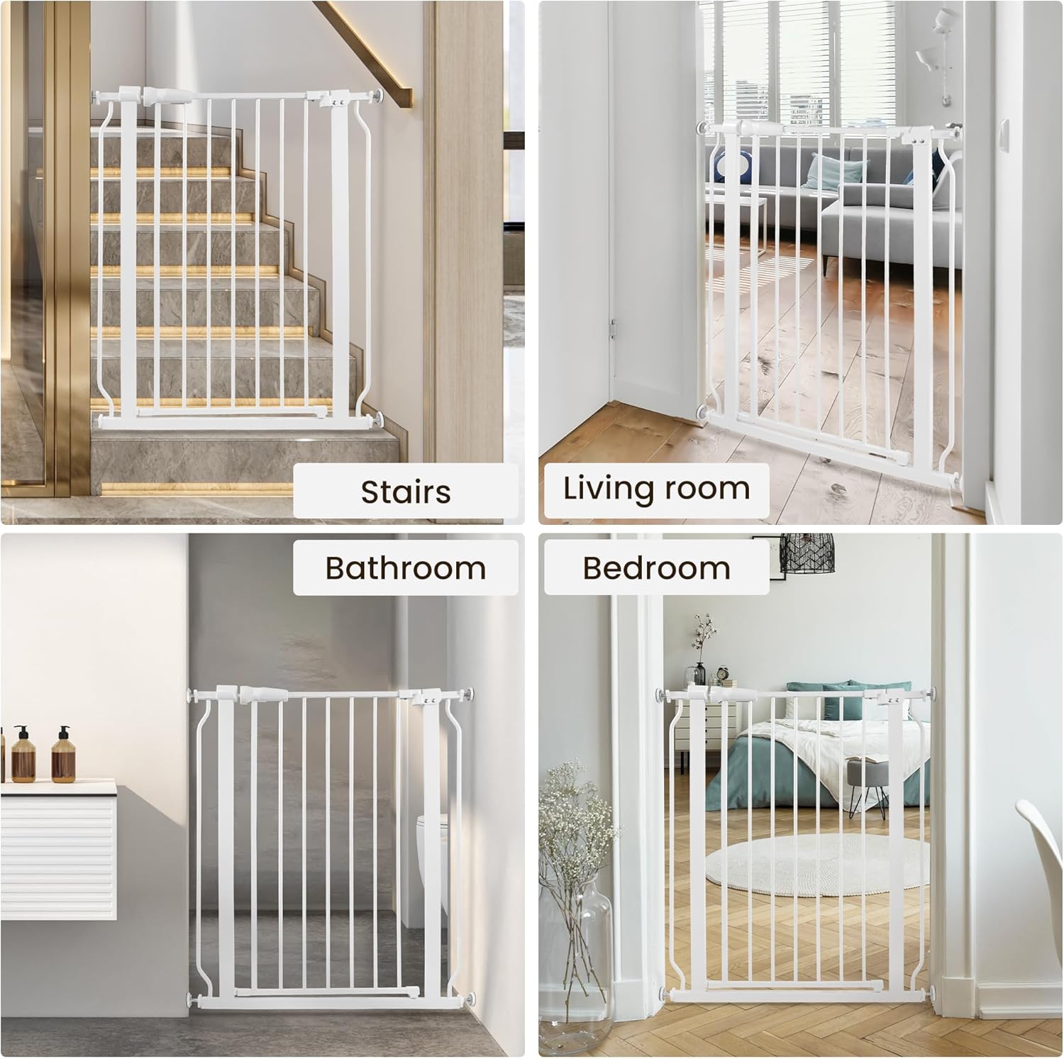 BalanceFrom Puerta de seguridad fácil de caminar para puertas y escaleras con funciones de cierre automáticomantenimiento, 36 pulgadas de alto, se