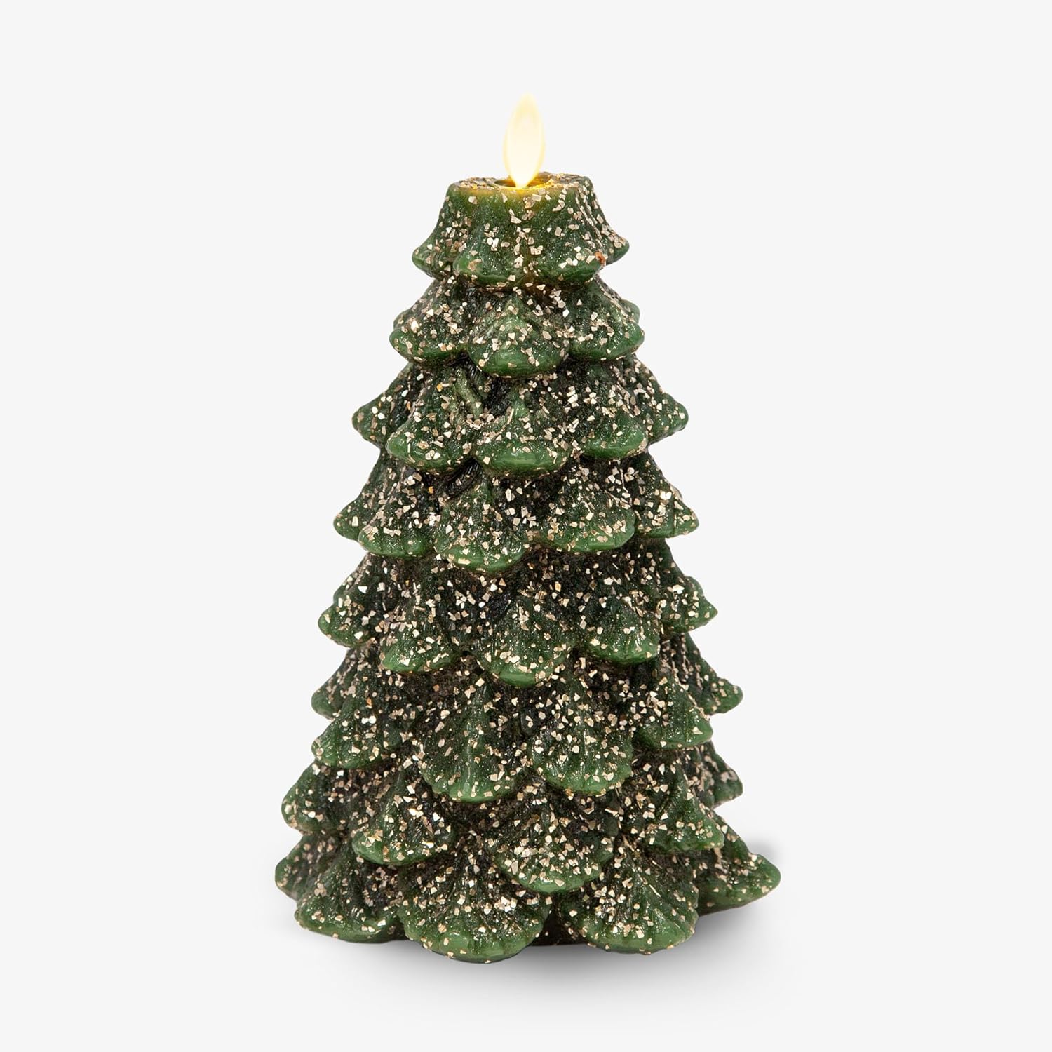 Luminara Vela sin llama, árbol de Navidad, 5.35 pulgadas de ancho x 8.5 pulgadas de alto, efecto de llama móvil, temporizador, listo para el control
