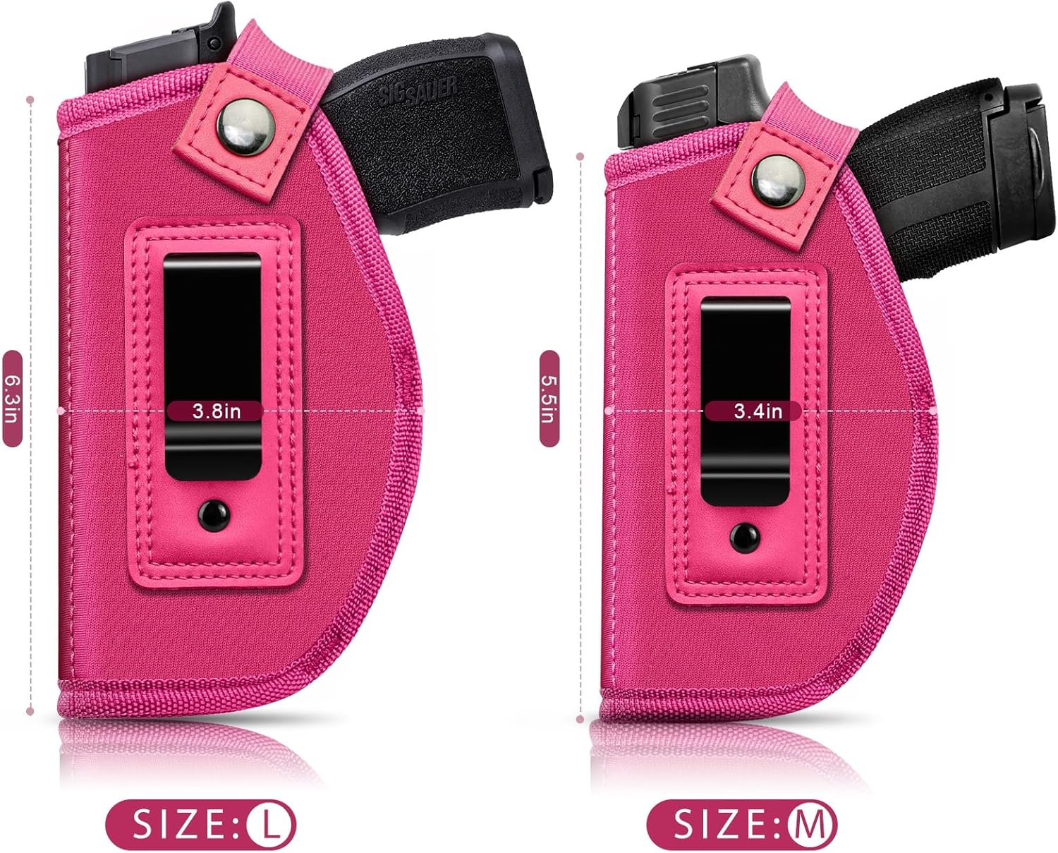 Funda de pistola para mujereshombres, fundas universales IWB para transporte oculto, pistolera diestrazurda, se adapta a S&W M&P Shield 940 0.354 in