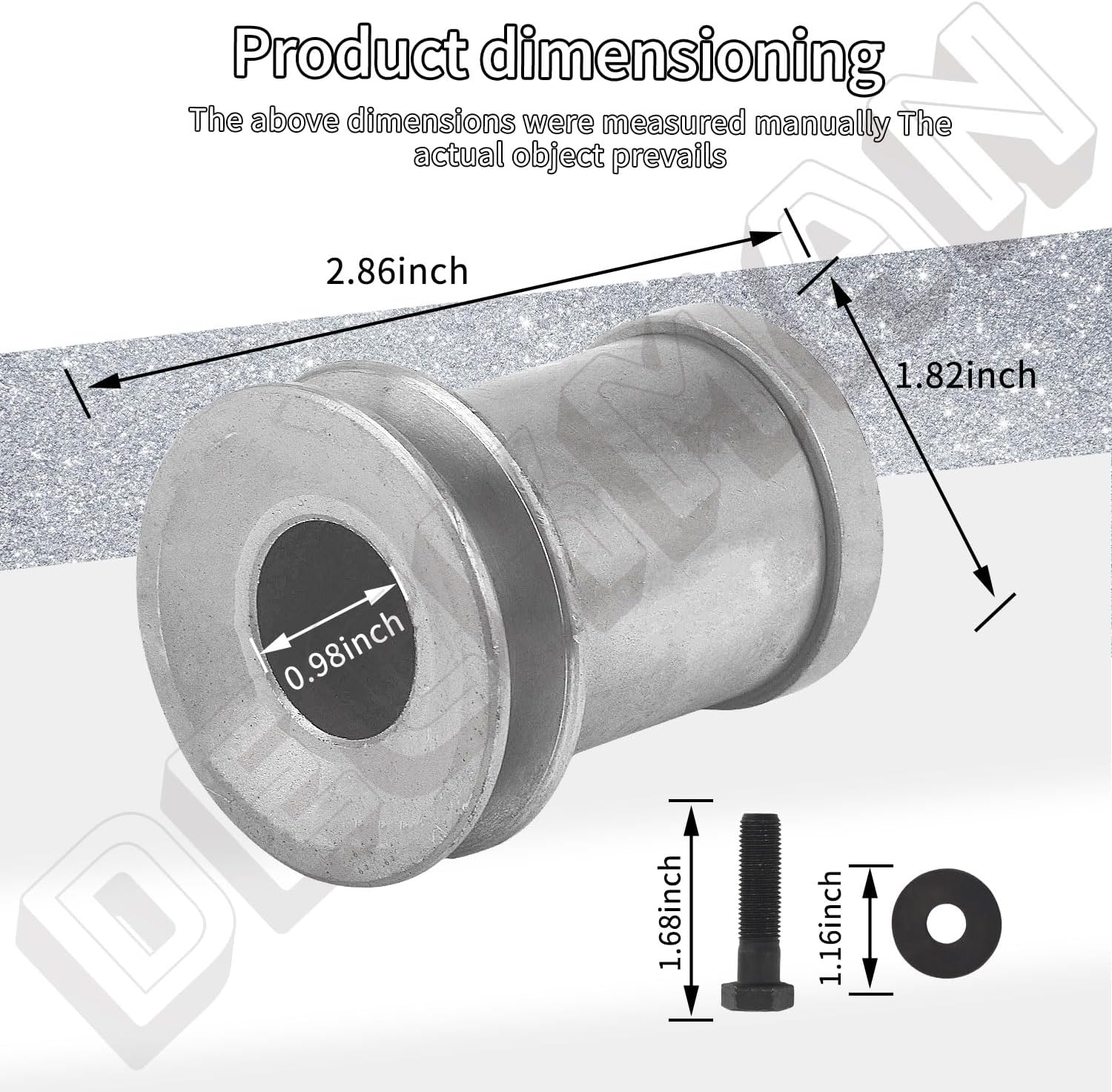 DECKMAN 1 adaptador de hoja 581473301 532421782 y 1 kit de pernos de hoja 532851084 851084 para Husqvarna HU700F, HU725F, HU775H, 421782Poulan