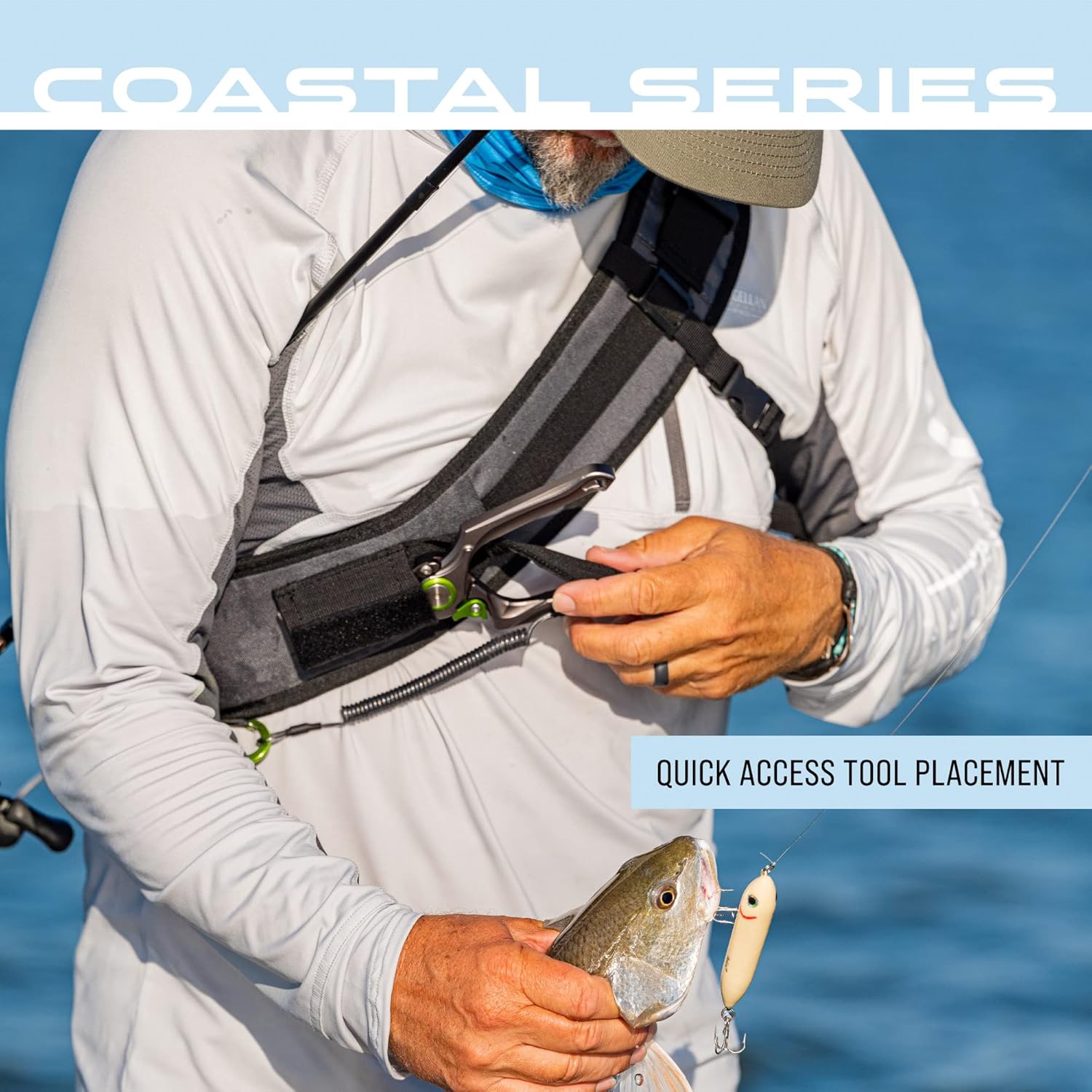 FROGG TOGGS Flats Sling Pack, Easy Hands-Free tackle storage bag with built-in Rod Support