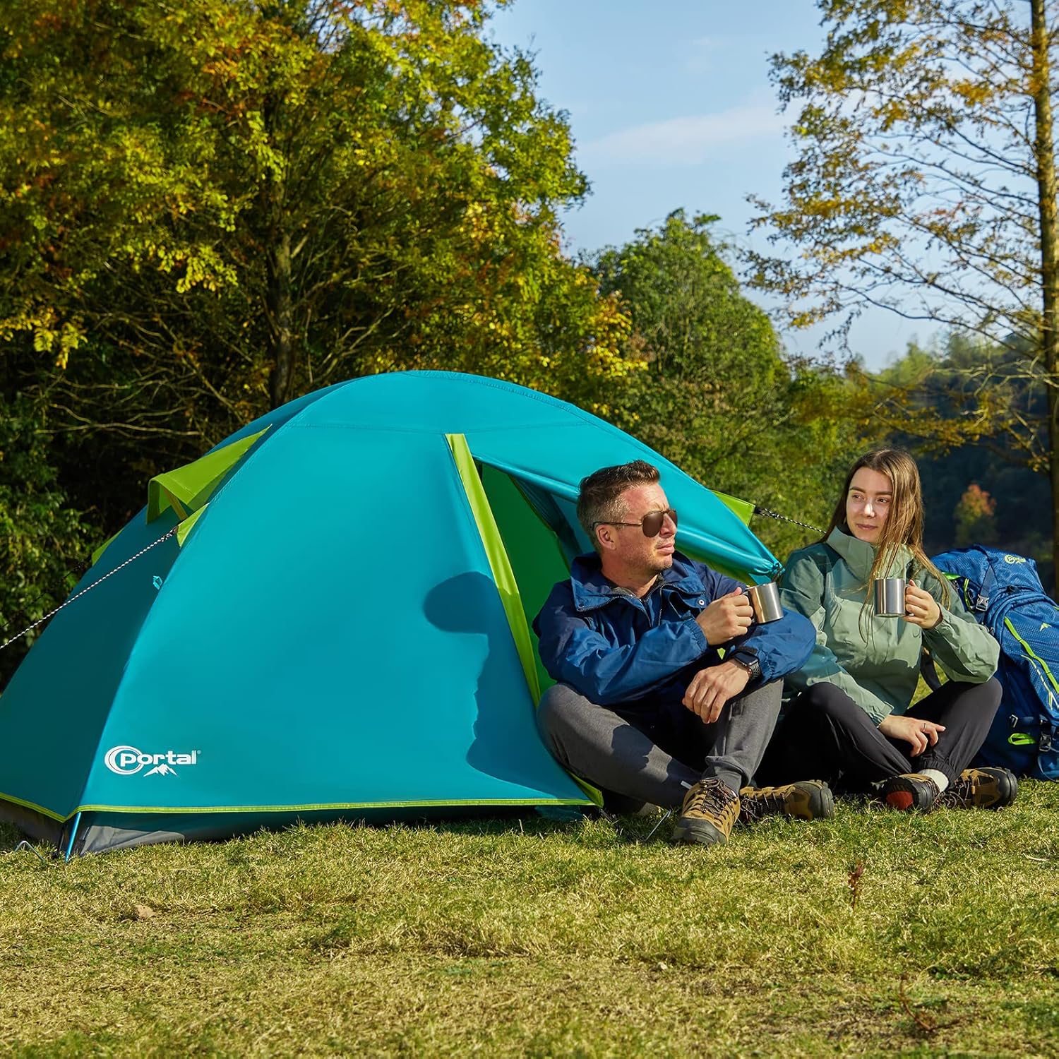 PORTAL 23 Person Backpacking Tent, 3 Season Ultralight Hiking Tent, Lightweight Water Resistant Camping Tent with Two Wide Door, Extra Space