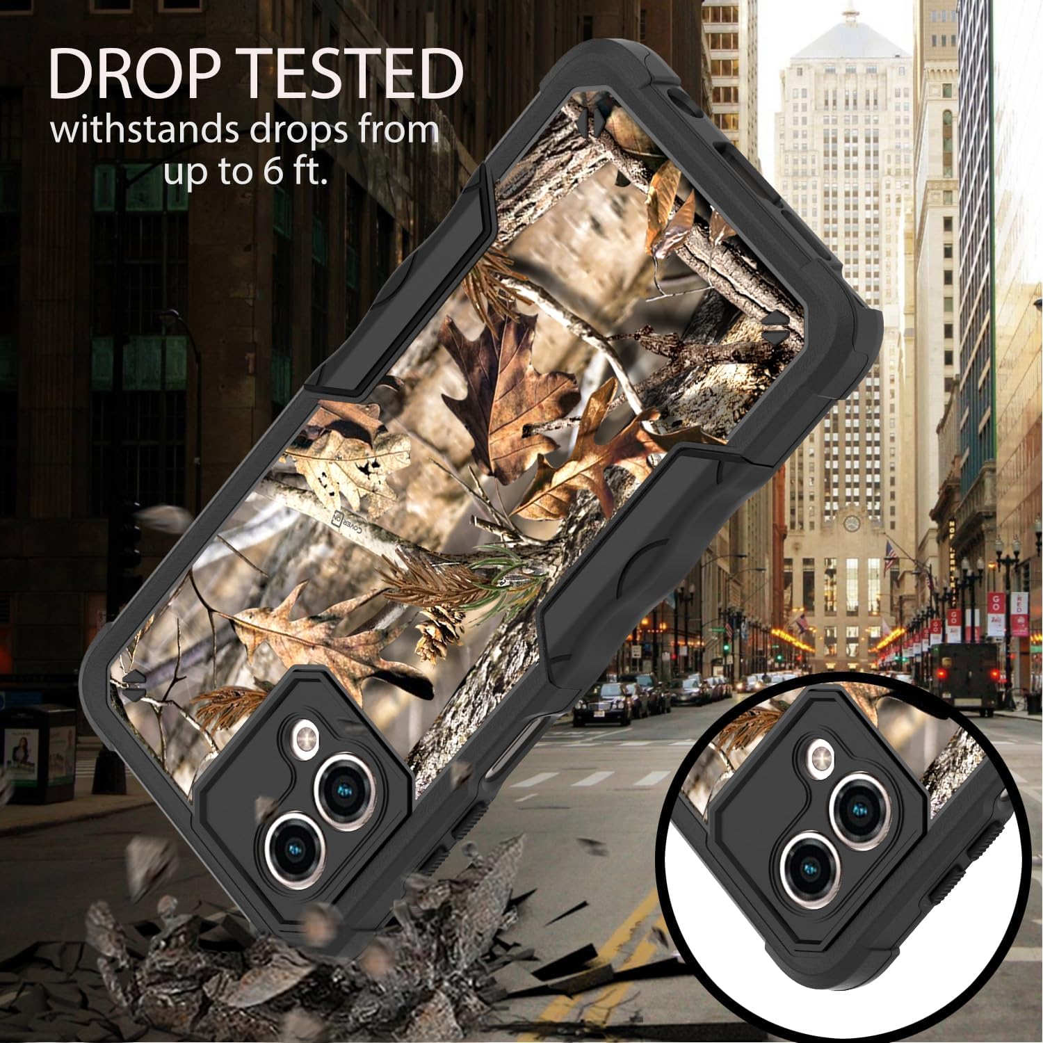CoverON Funda resistente diseñada para Motorola Moto G Stylus 5G 2023, resistente grado militar A de plástico duro híbrido de goma TPU con agarre de