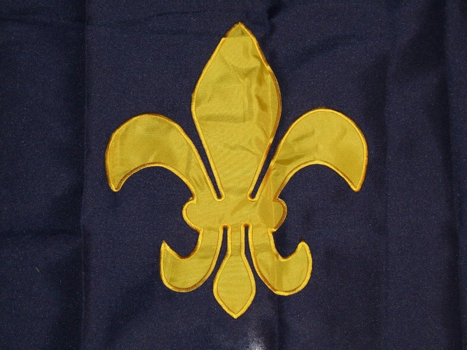 Premium 3×5 Embroidered Sewn Fleur De Lis 3 Synthetic Cotton Flag 3’x5′ 3 Clips