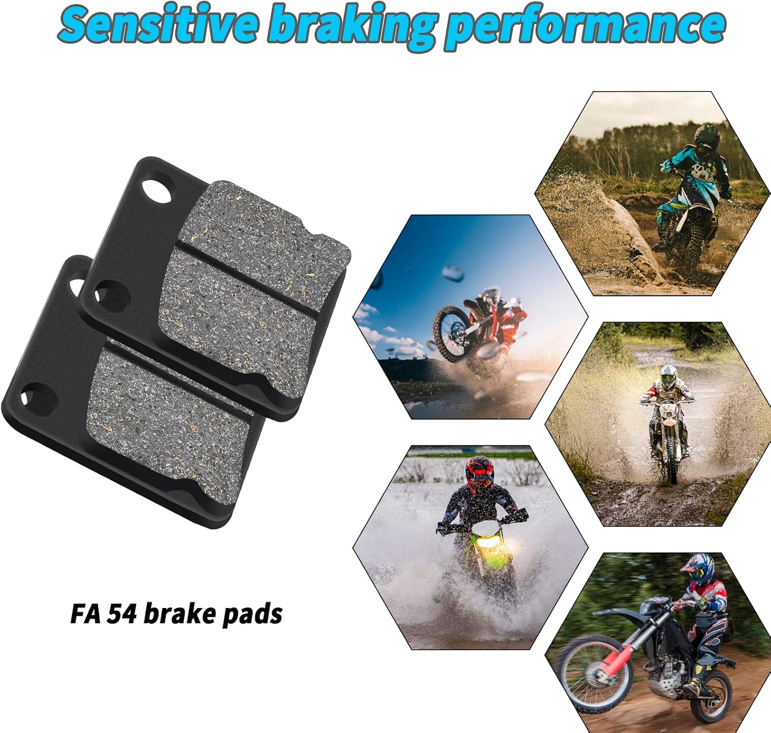 Pastillas de freno FA54 de repuesto para Yamaha YFM400 YFM 400 Kodiak 1999-2006 Grizzly 400 450 YFM450 Wolverine Kodiak Big Bear YFZ350 YFZ350