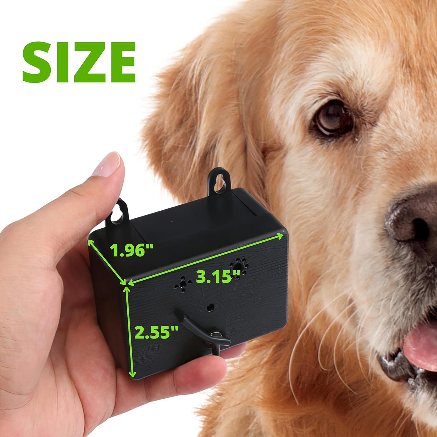 BELMAKS Dispositivo ultrasónico de control de ladridos para perros, dispositivos ultrasónicos de 50 pies para detener los ladridos de perro con 3