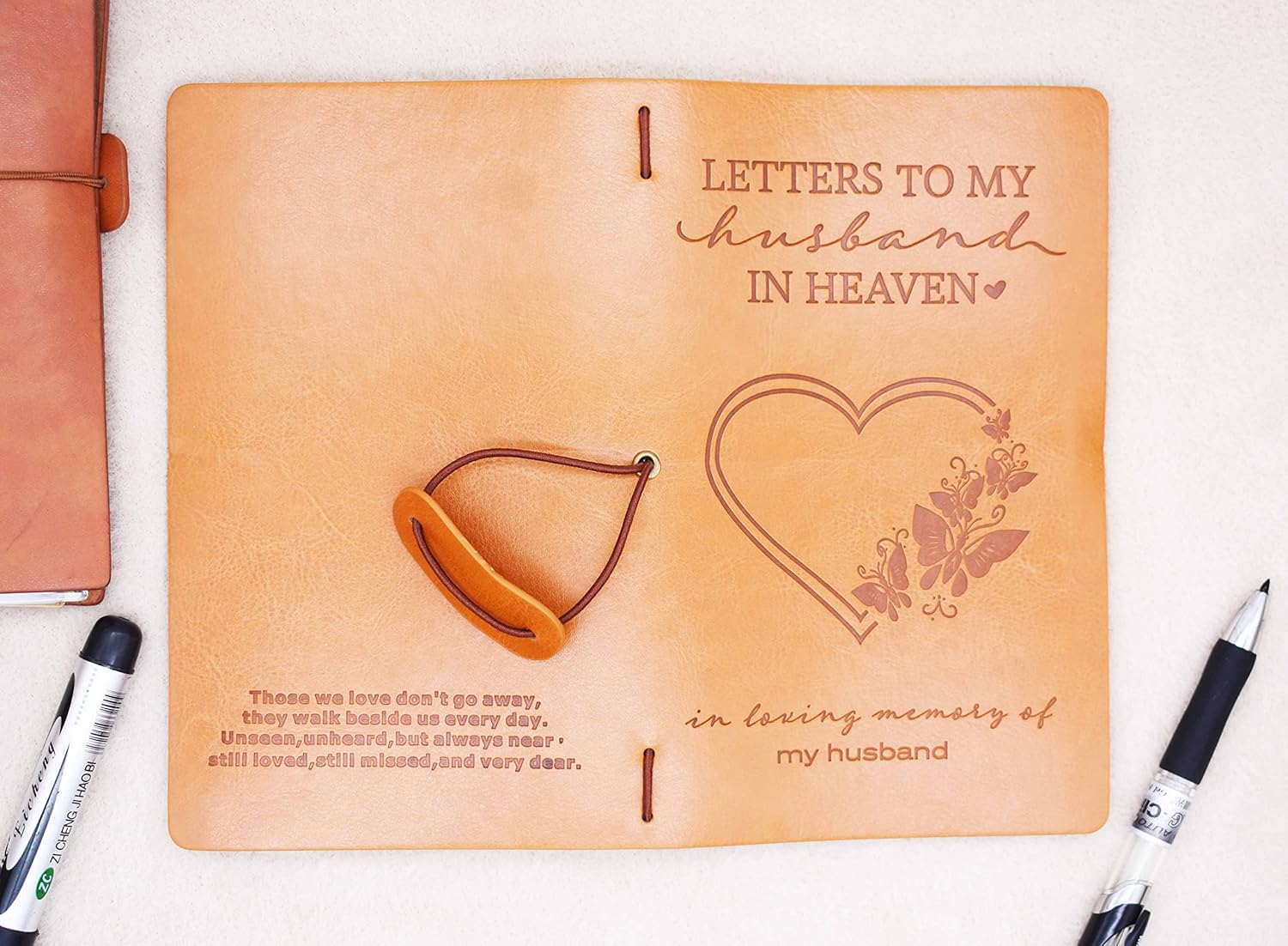 XPL Regalo de recuerdo conmemorativo para esposo, regalo de duelo – Diario de fotos de viaje recargable, con texto en inglés “Those We Love Don’t
