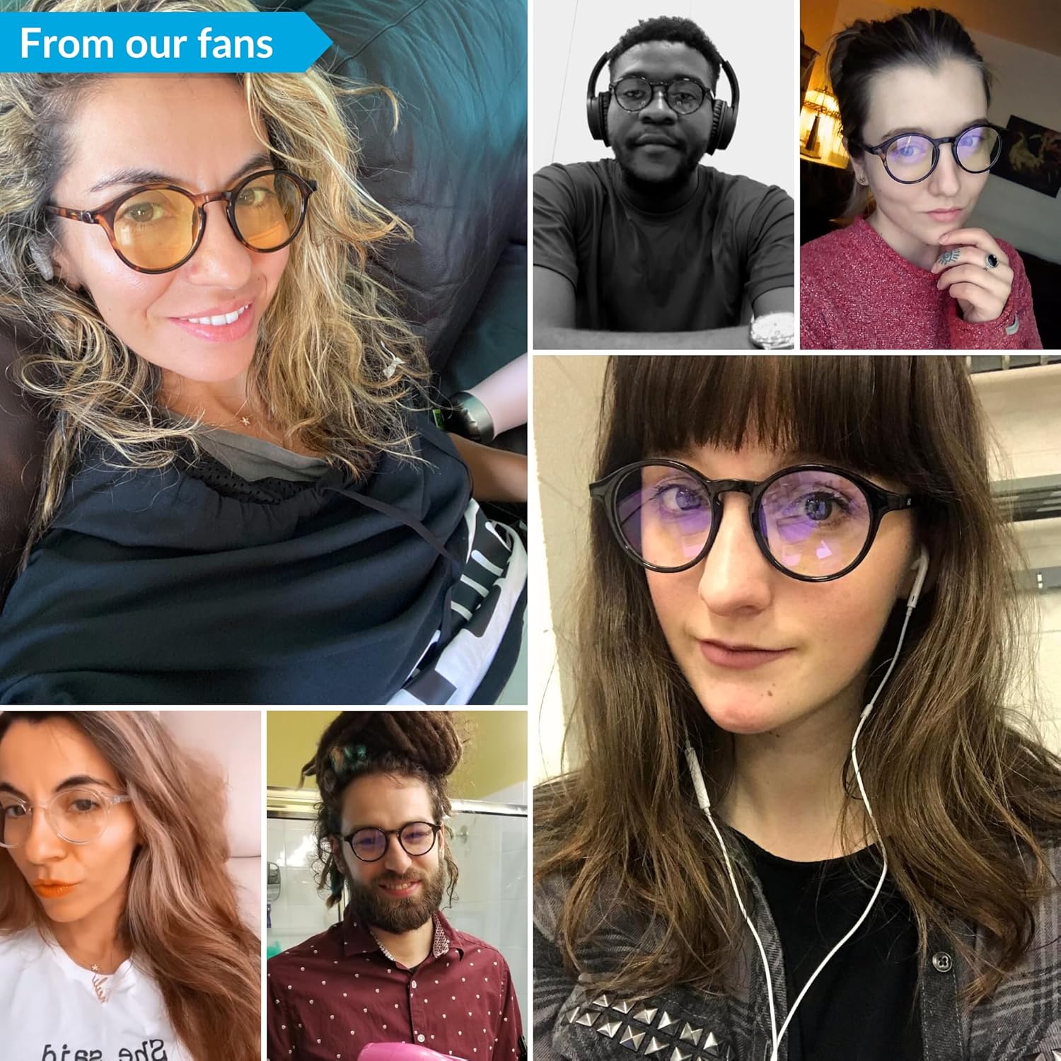 J+S Blue Light Blocking Glasses for Women Men  Anti Eyestrain Headache Glare 400UV from ComputerGamingTVPhones