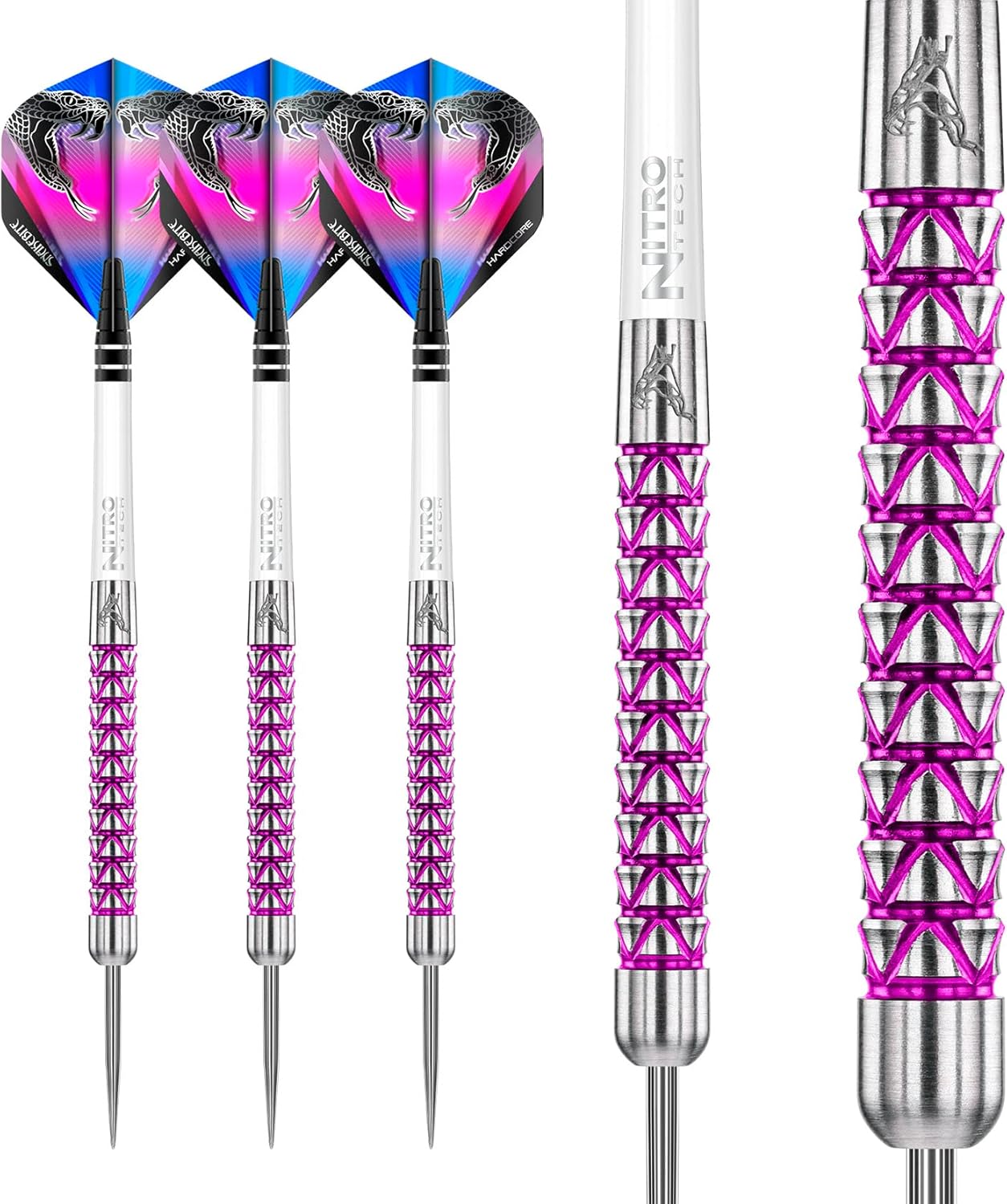 RED DRAGON Peter Wright Snakebite Vyper juego de dardos de tungsteno de 0.78 oz con vuelos y tallos