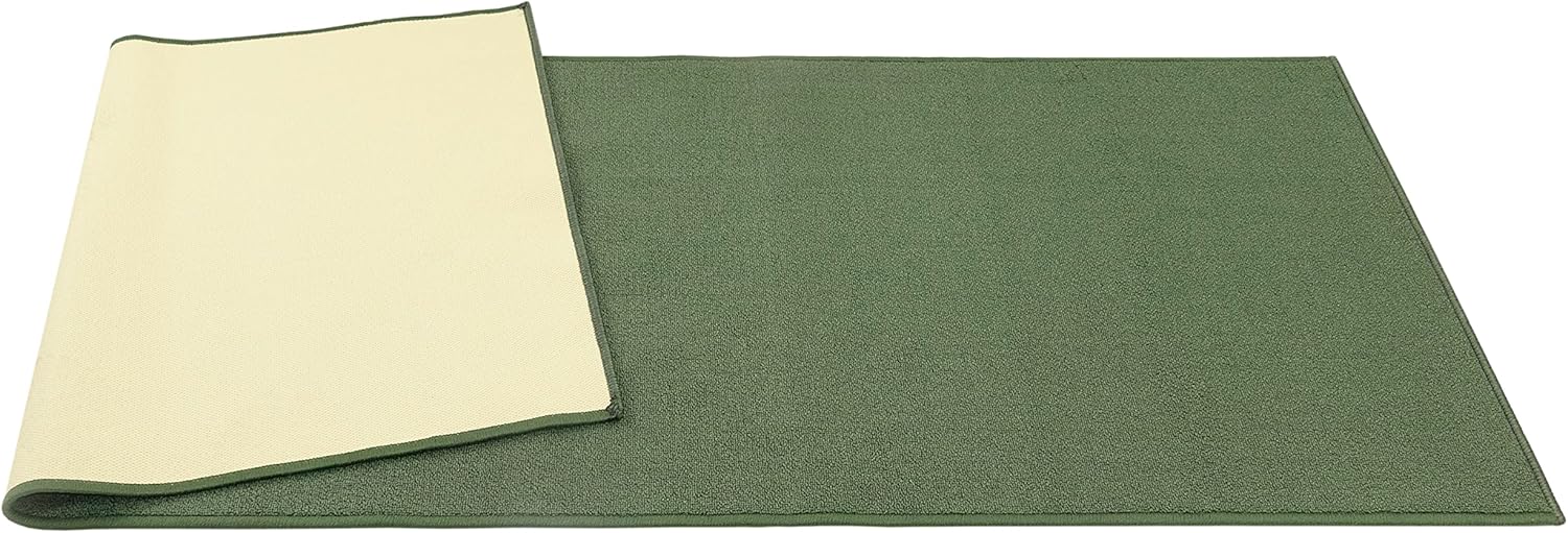 Alfombra de pasillo de tamaño personalizado, color verde salvia sólido (6 pies de largo x 32 pulgadas de ancho), hecha a pedido, alfombra de goma