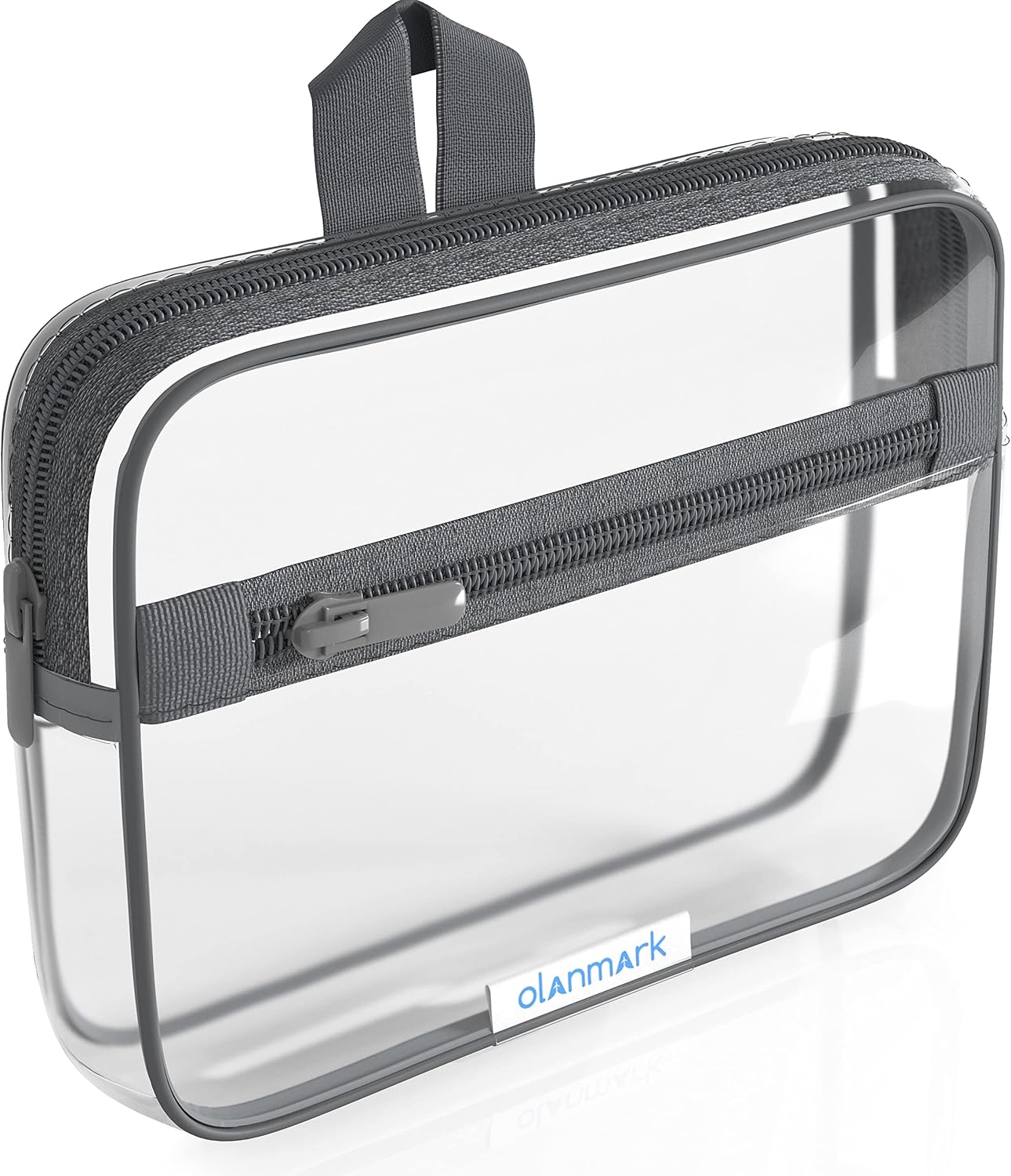 Bolsa de aseo aprobada por la TSA – Bolsa de cosméticos de viaje transparente 311 con asa – Bolsa de aseo transparente – Bolsa de maquillaje de PVC