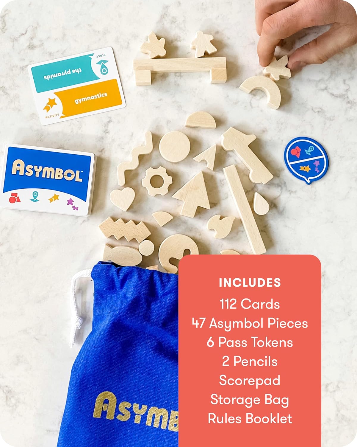 SimplyFun Asymbol – Un juego de comunicación donde los jugadores desafían su creatividad e imaginación – 3 a 6 jugadores – Un juego para niños a
