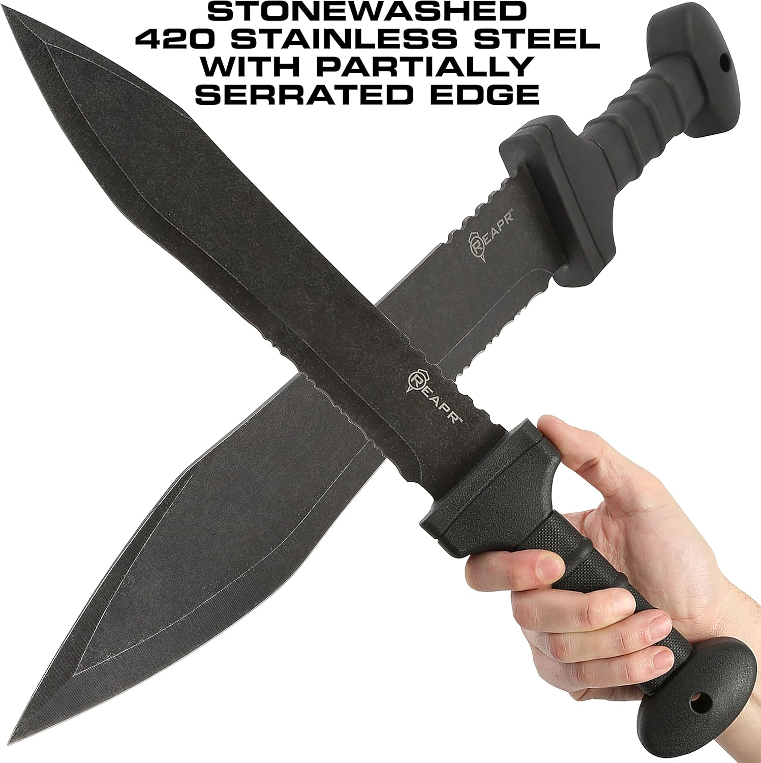 11019 – Espada de Legion, espadas tácticas con funda para campamento, senderismo, emergencias y autodefensa, 20 pulgadas de longitud total,