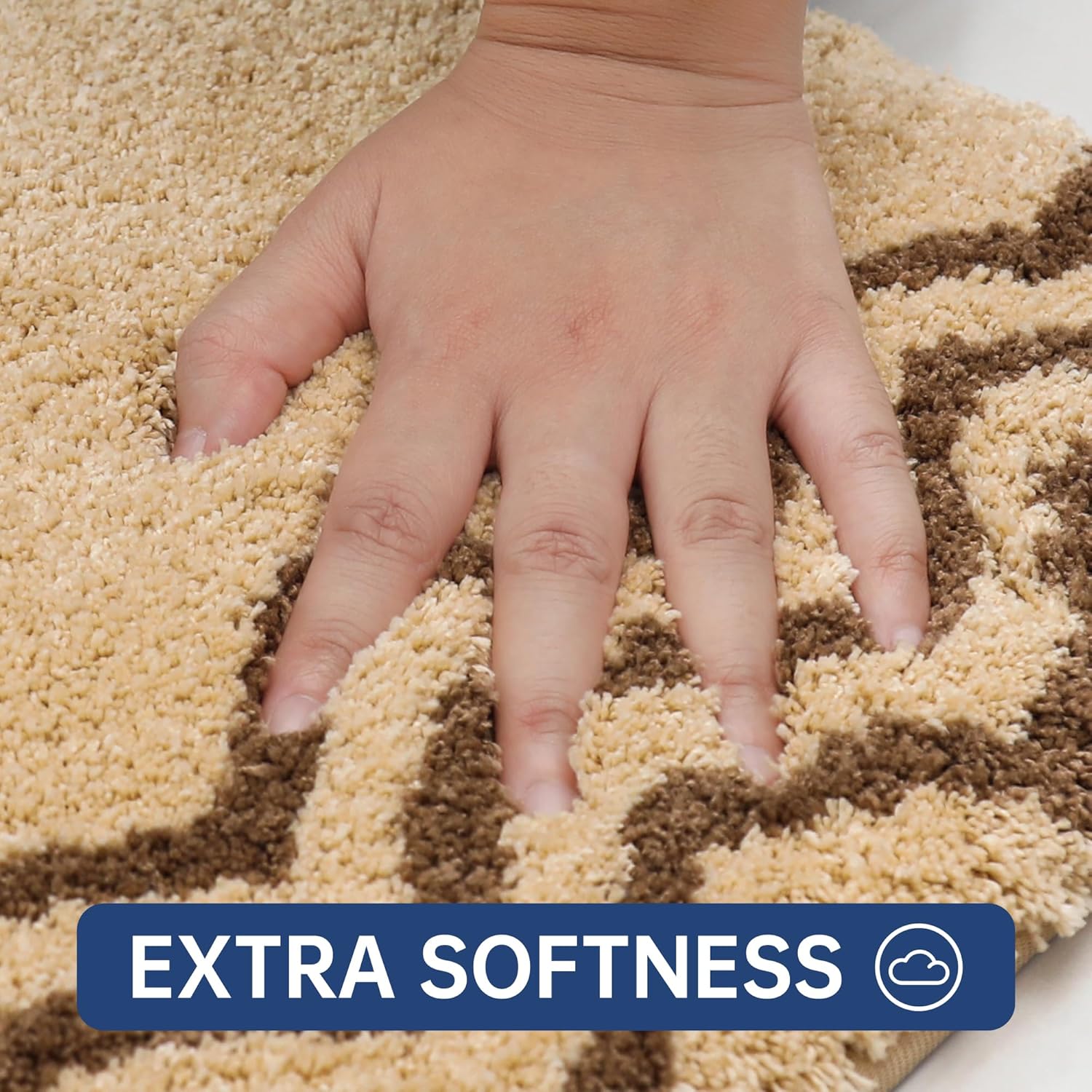 COSY HOMEER Alfombras extra gruesas para el cuarto de baño, tapetes de baño antideslizantes, felpa suave, 100% poliéster fuerte, alfombra para sala