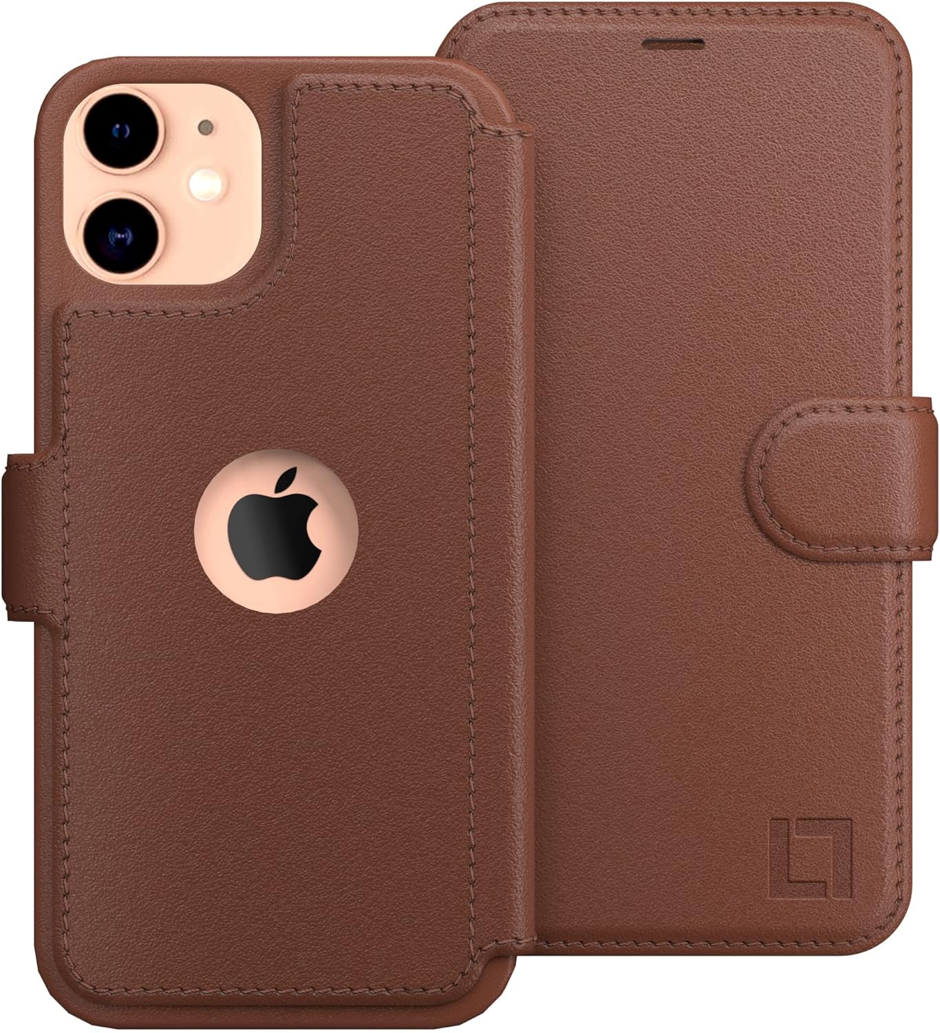 LUPA Legacy Funda tipo cartera para iPhone 11 para mujeres y hombres – Funda con tarjetero – delgada + duradera – Funda de piel sintética para
