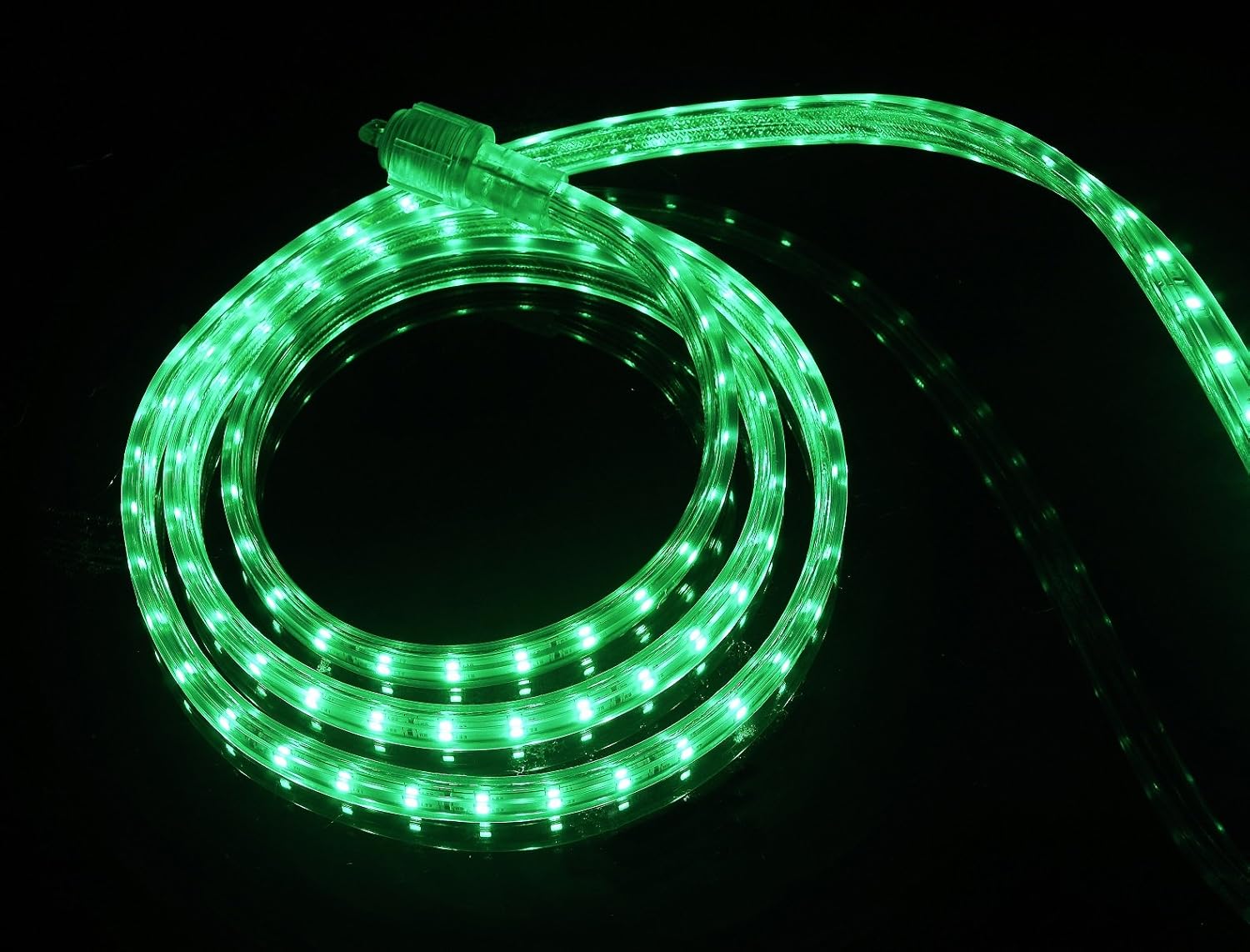 CBConcept Listado UL, 100 pies, 10100 lúmenes, verde, regulable, 110-120 V CA, tira de luz LED plana flexible, 1830 unidades 3528 SMD LED, uso en