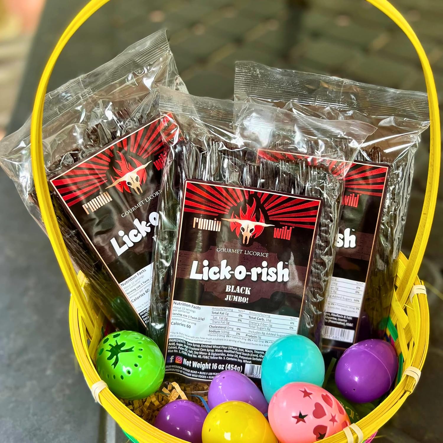 Caramelo de regaliz negro  Lick-o-rish 3 libras en total (juego de 3 bolsas, 1 libra cada una)