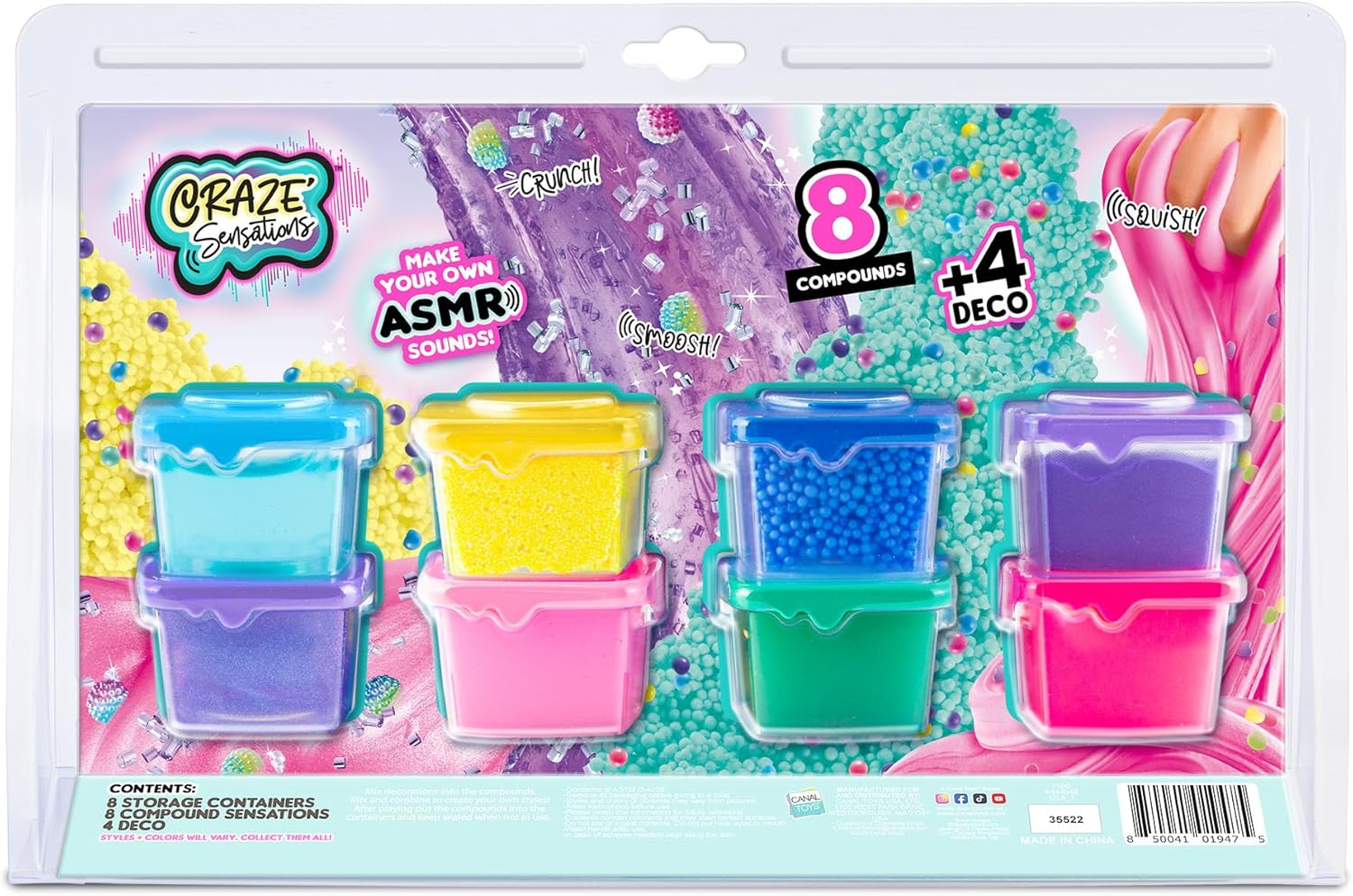 Canal Toys Craze’ Mix ‘in Sensations Multicolor paquete de 8 haz tus propios sonidos ASMR efectos y sensaciones impresionantes incluye 8 sensaciones
