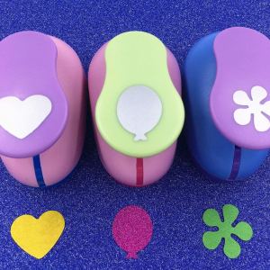 TECH-P – Paquete de 3 perforadores de papel de prensa a mano, tarjeta de álbum de recortes, grabado para niños, perforadora de agujeros, globo y TECH-P – Paquete de 3 perforadores de papel de prensa a mano, tarjeta de álbum de recortes, grabado para niños, perforadora de agujeros, globo y