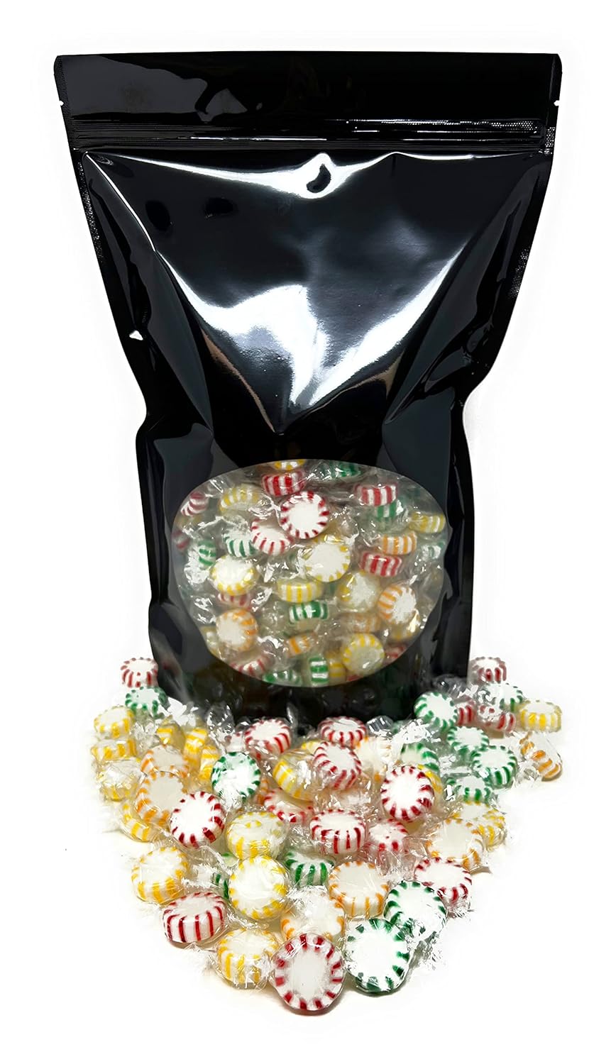 Caramelos duros Starlight con sabor a fruta, 3 libras, discos con sabor a manzana, fresa, limón y naranja, Old School Classic Starlights – Surtido