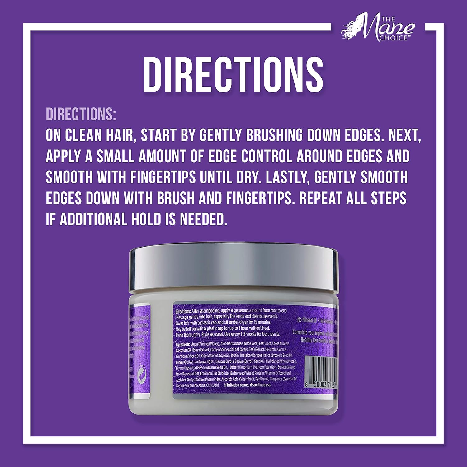 The Mane Choice Mascarilla capilar Alpha Green Tea & Carrot Fortalecimiento y Tratamiento Restaurador, 12 onzas
