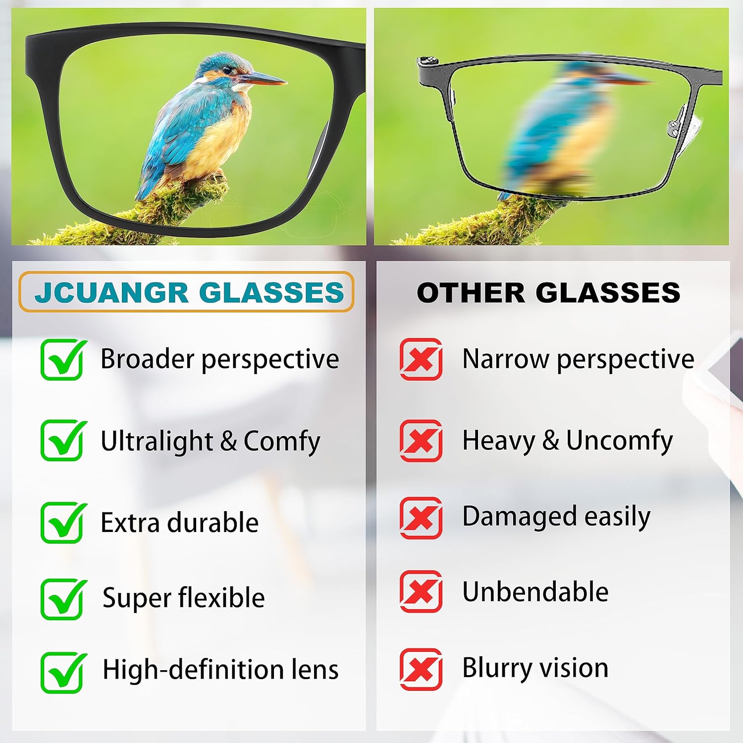 Distance Nearsighted Glasses For Men Women Near Sighted Vision Driving Farsighted Blue Light Computer Eyeglasses