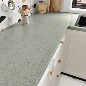 Wallercity Papel adhesivo de granito verde claro para encimeras, vinilo impermeable, papel tapiz de mármol para baño, despegar y pegar, papel Wallercity Papel adhesivo de granito verde claro para encimeras, vinilo impermeable, papel tapiz de mármol para baño, despegar y pegar, papel