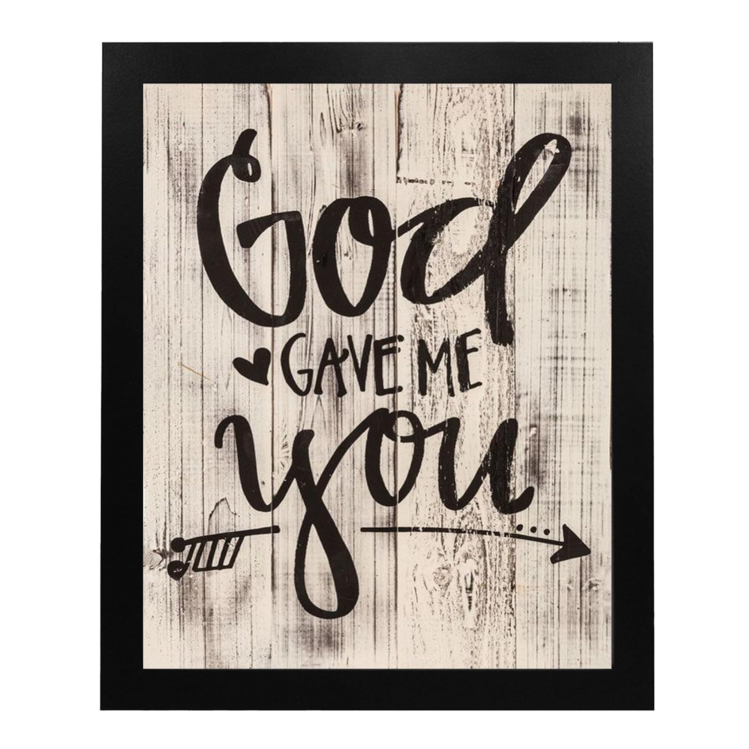 God Gave Me You- Vibrant Spiritual Family Wall Decor Print- Ready to Frame Wood Sign Replica Print Perfect For Home Decor & Ideal Gift for Loved