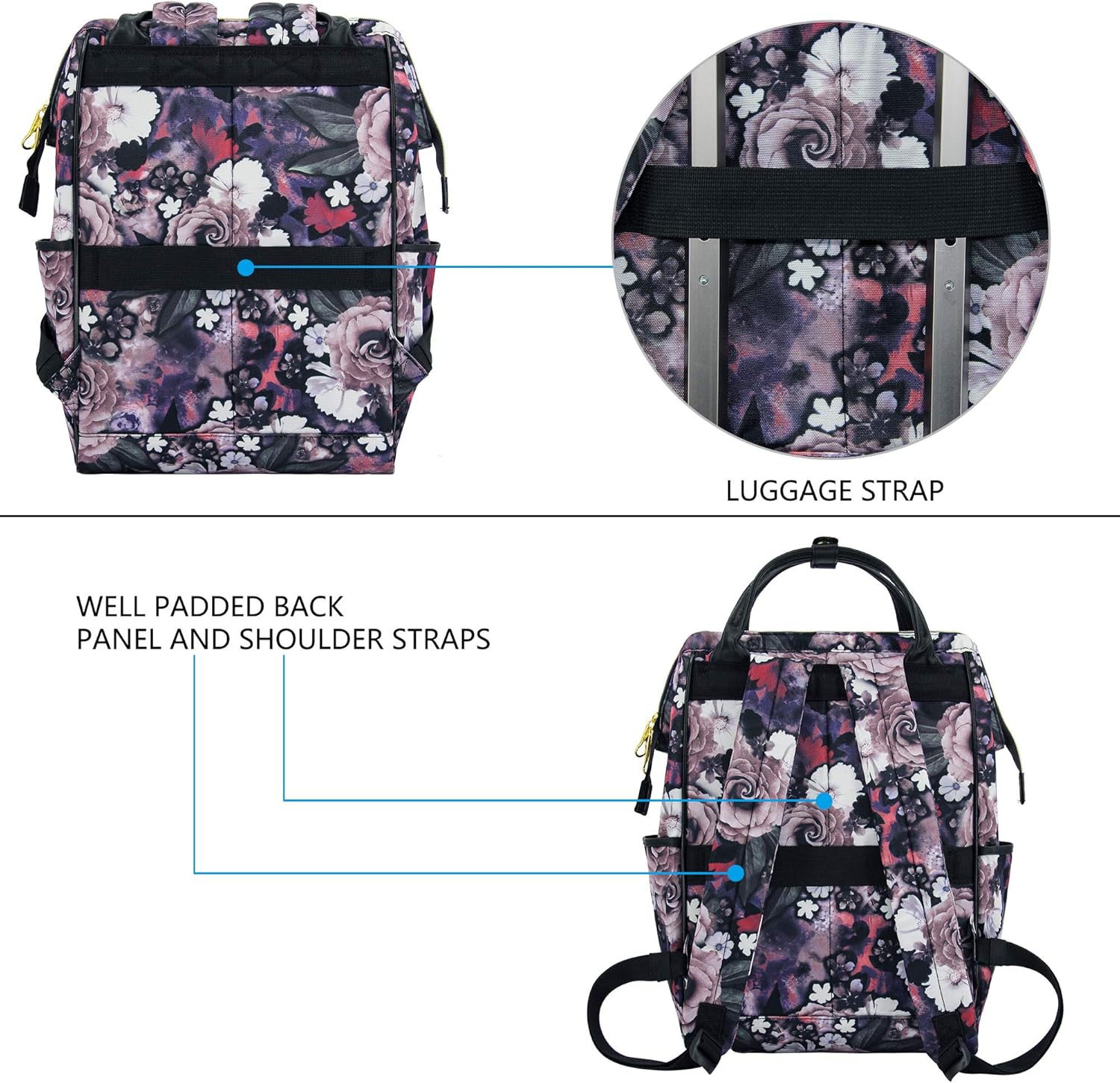 KROSER Mochila para computadora portátil, repelente al agua, para viajes, negocios, universidad, para mujeres, hombres