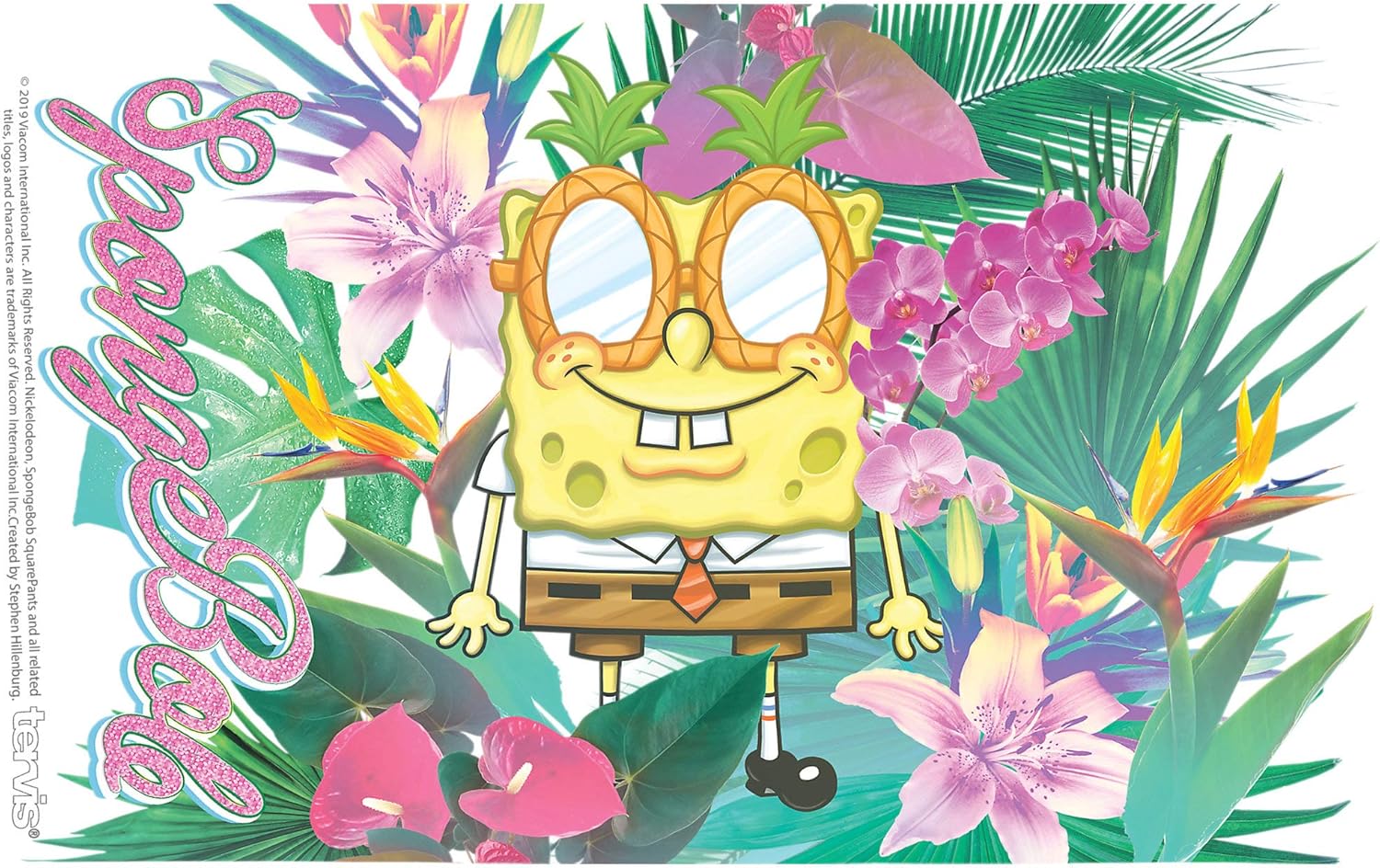 Tervis Nickelodeon – Vaso aislado de doble pared de Bob Esponja hecho en Estados Unidos mantiene las bebidas frías y calientes, 10 onzas, ondulado,