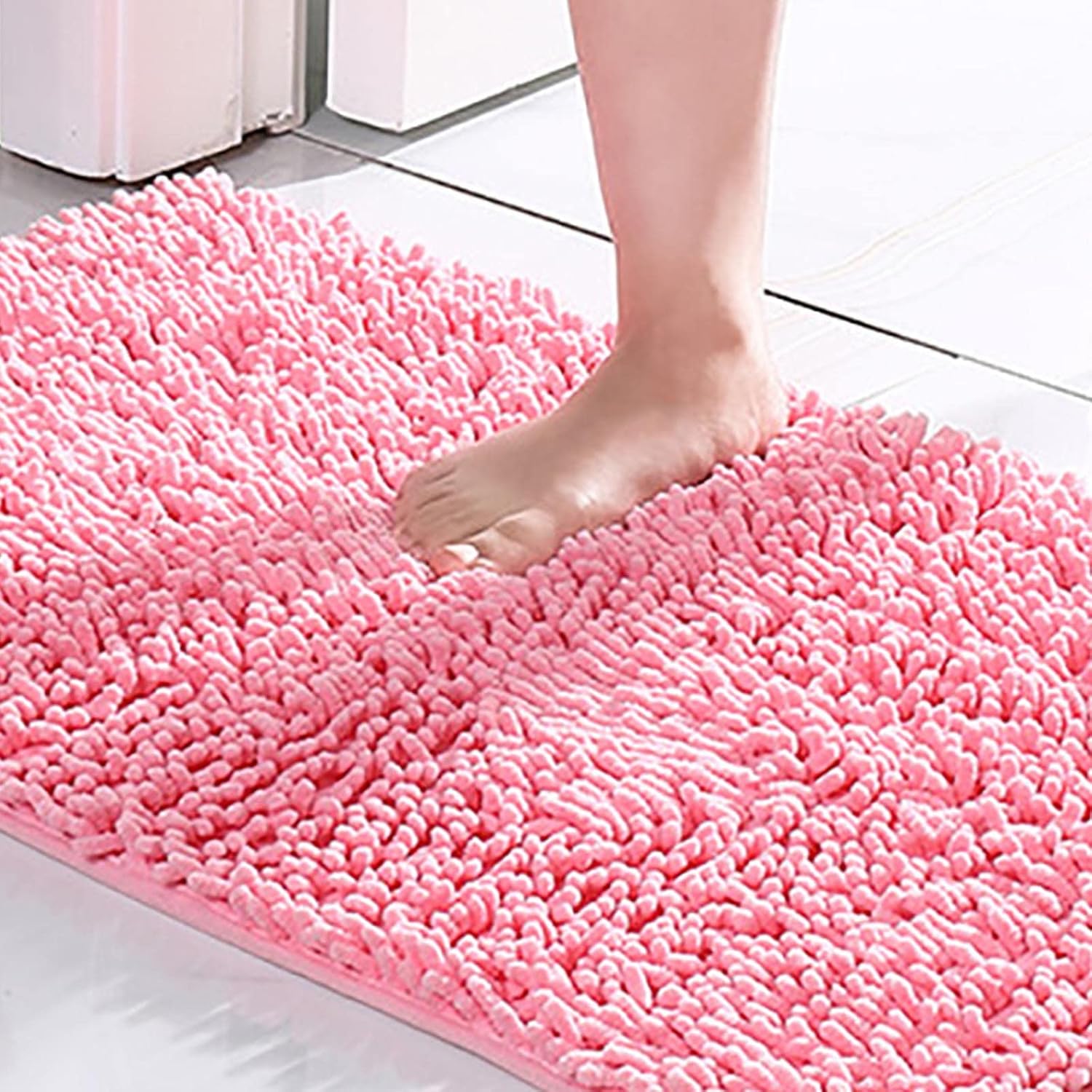 Scceatti Tapete de cocina antideslizante, bohemio, tapete de baño rosa, tapete de baño rosa, tapete de baño antideslizante, suave y cómodo,